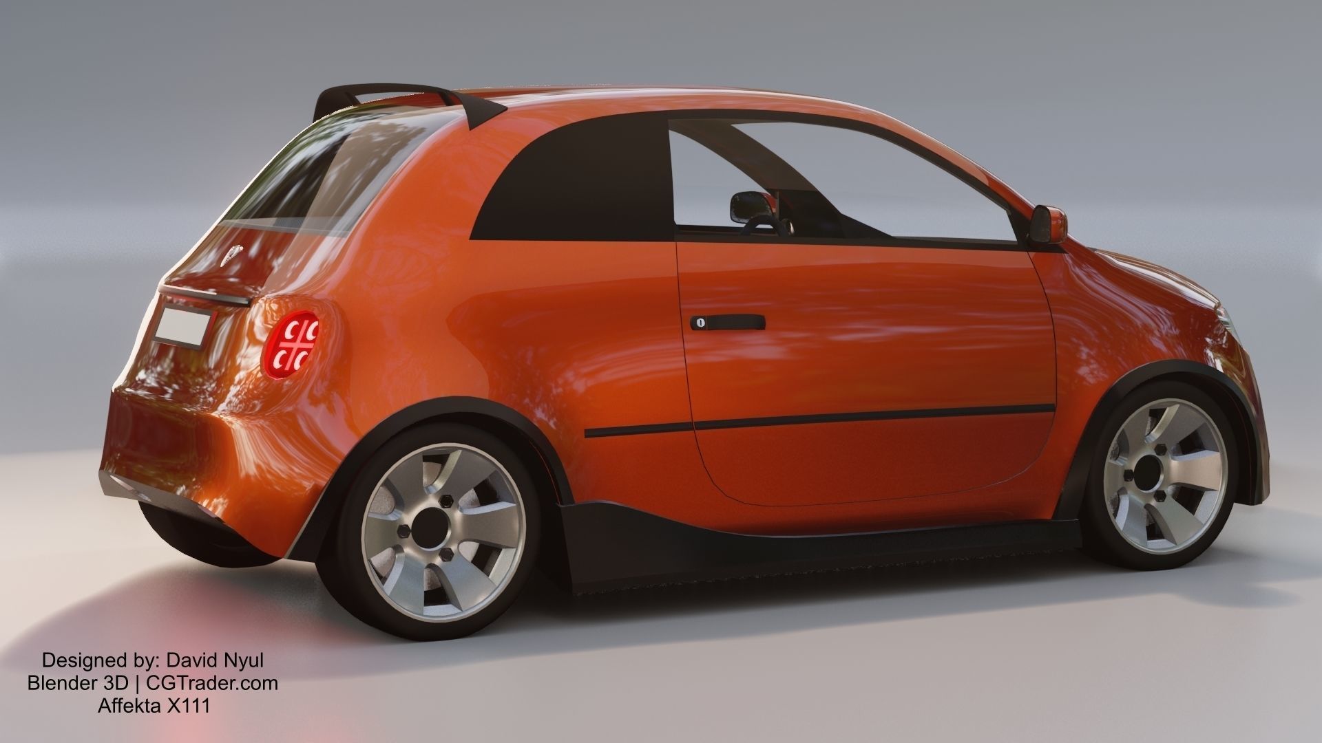 Affekta X111 Concept Low-Poly game ready tuning rally sport car Low-poly 3D model_5