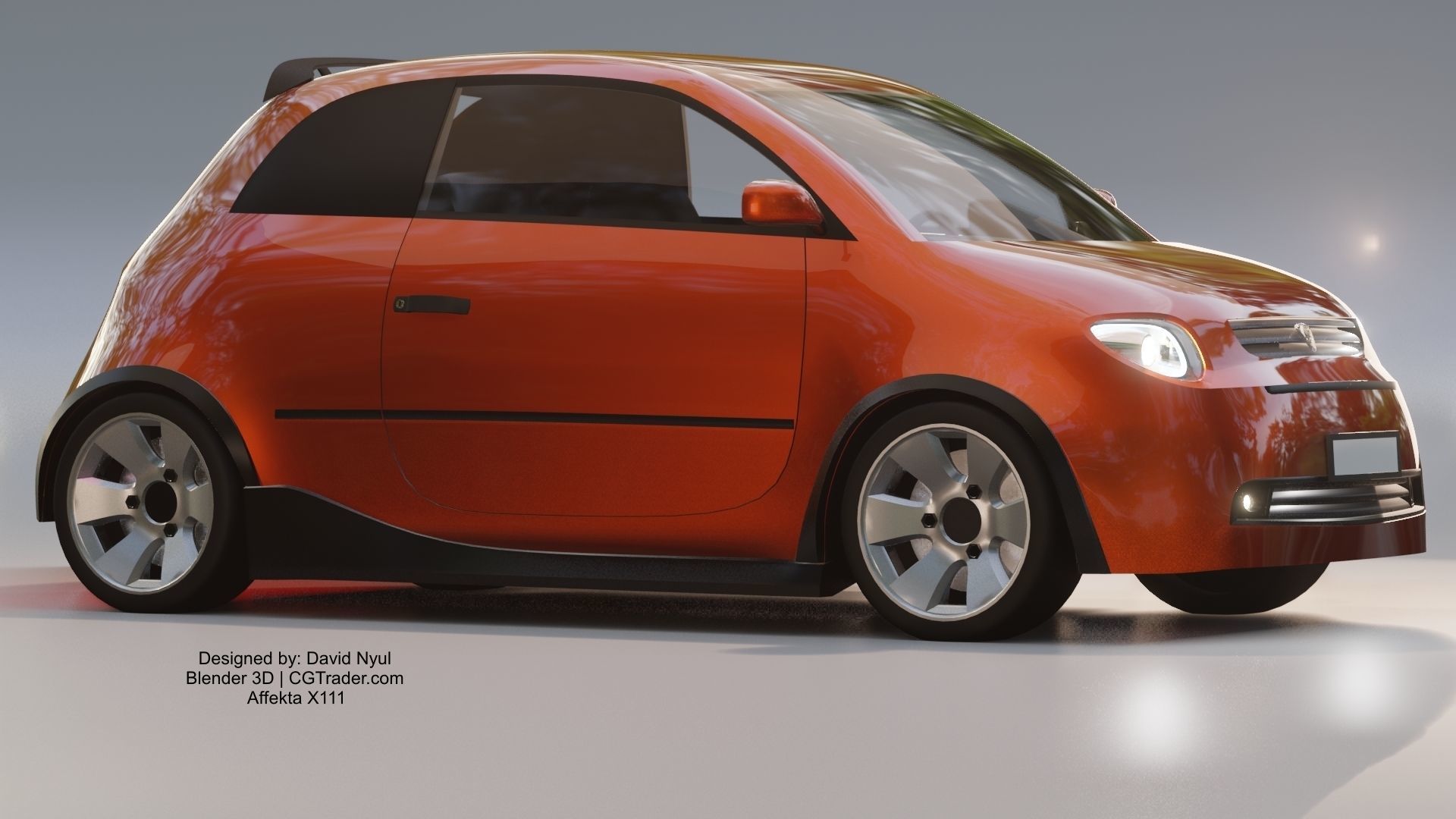 Affekta X111 Concept Low-Poly game ready tuning rally sport car Low-poly 3D model_2