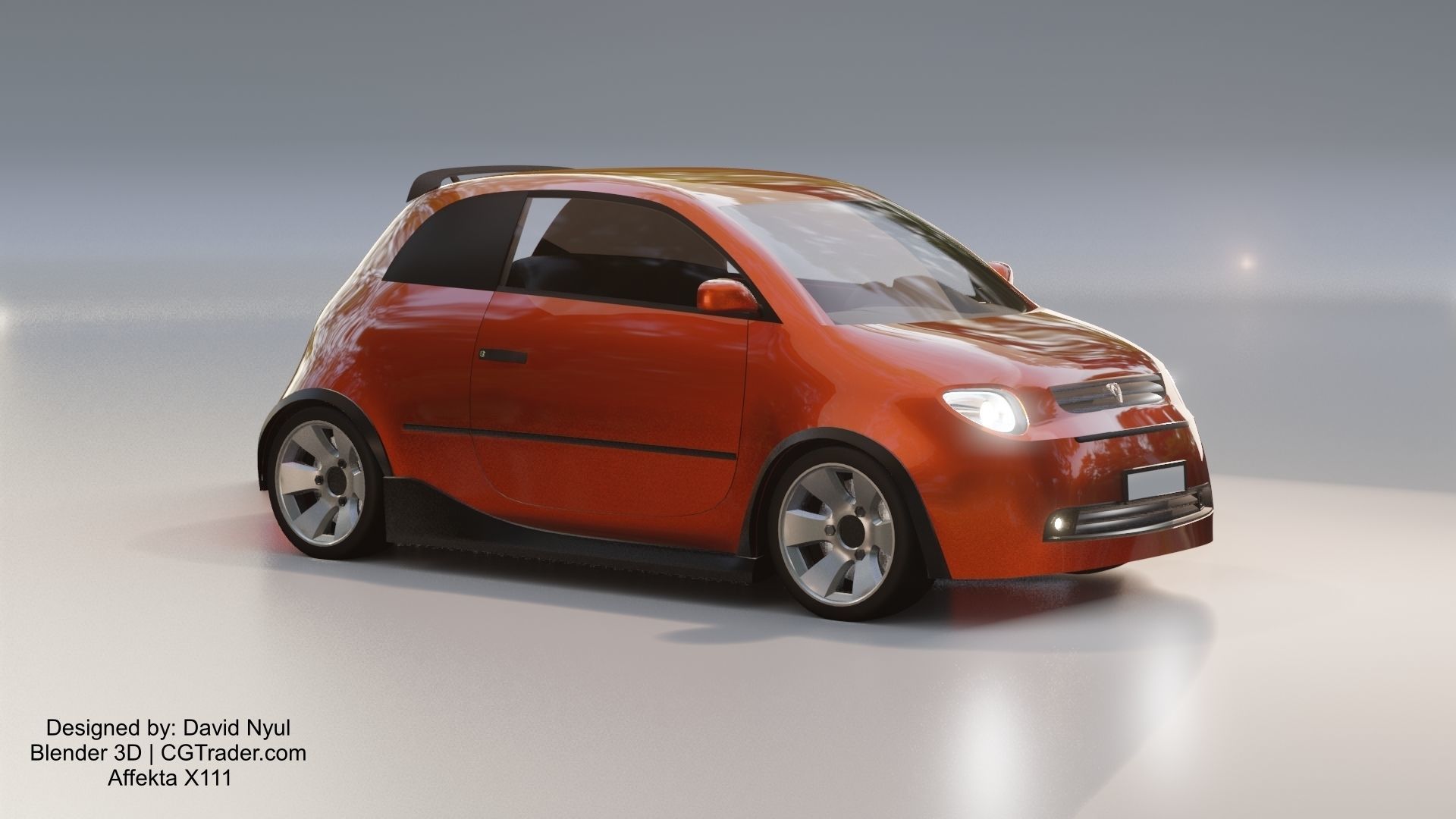 Affekta X111 Concept Low-Poly game ready tuning rally sport car Low-poly 3D model_6