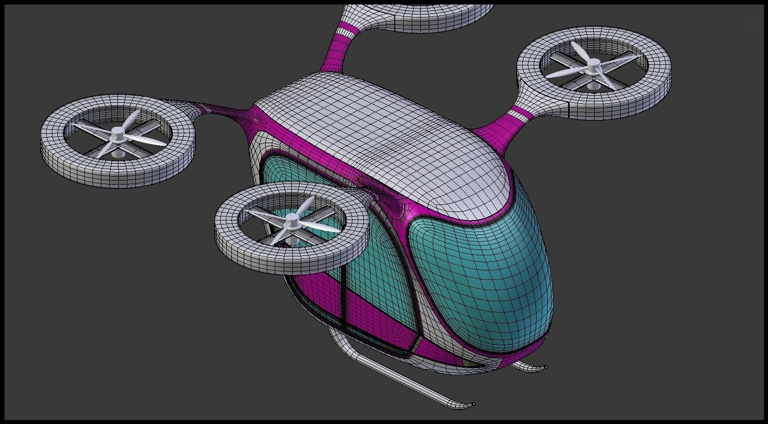 Passenger drone generic 3D model_5