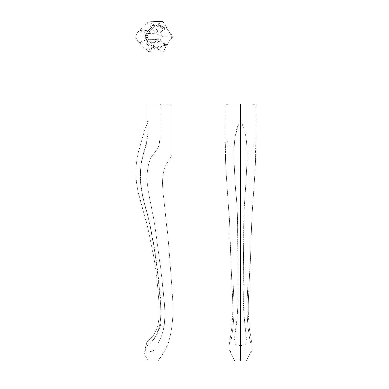 Furniture Leg L-004 3D print model_4