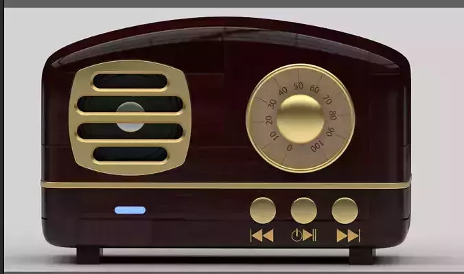 Bluetooth gold speaker 3D model