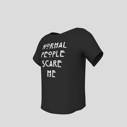 Men Fandom T-Shirts Low-poly 3D model