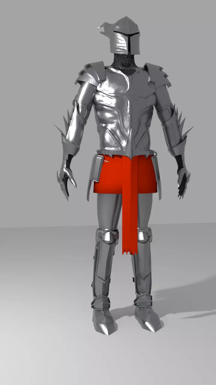 Armor knight in 3D model_0