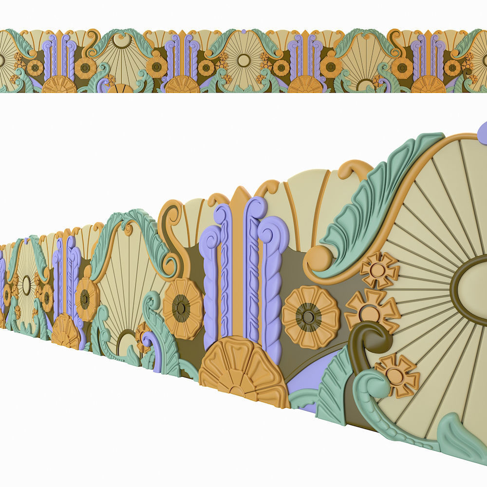 Egyptian molding 3D model CGTrader