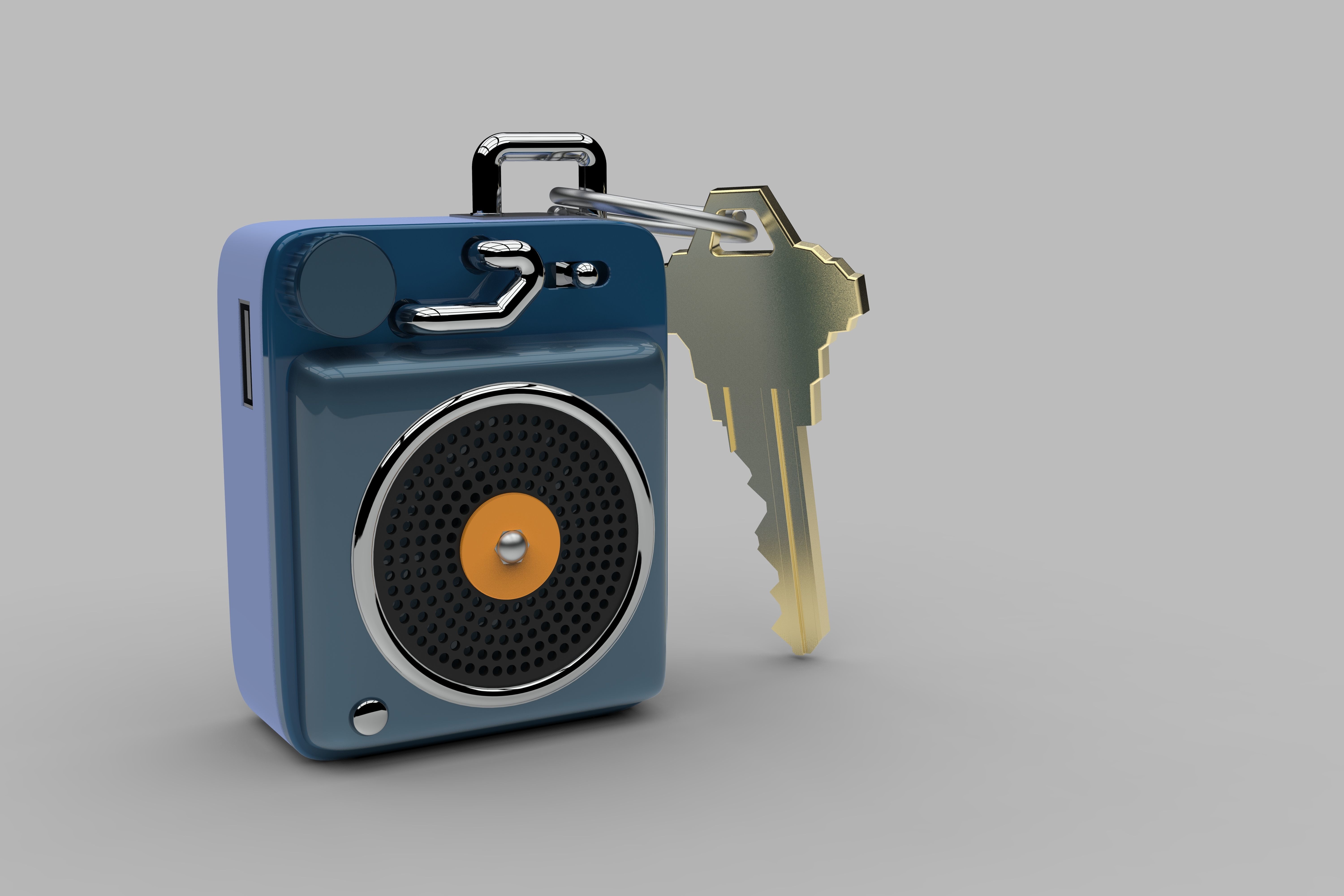 keychain speaker 3D model CGTrader
