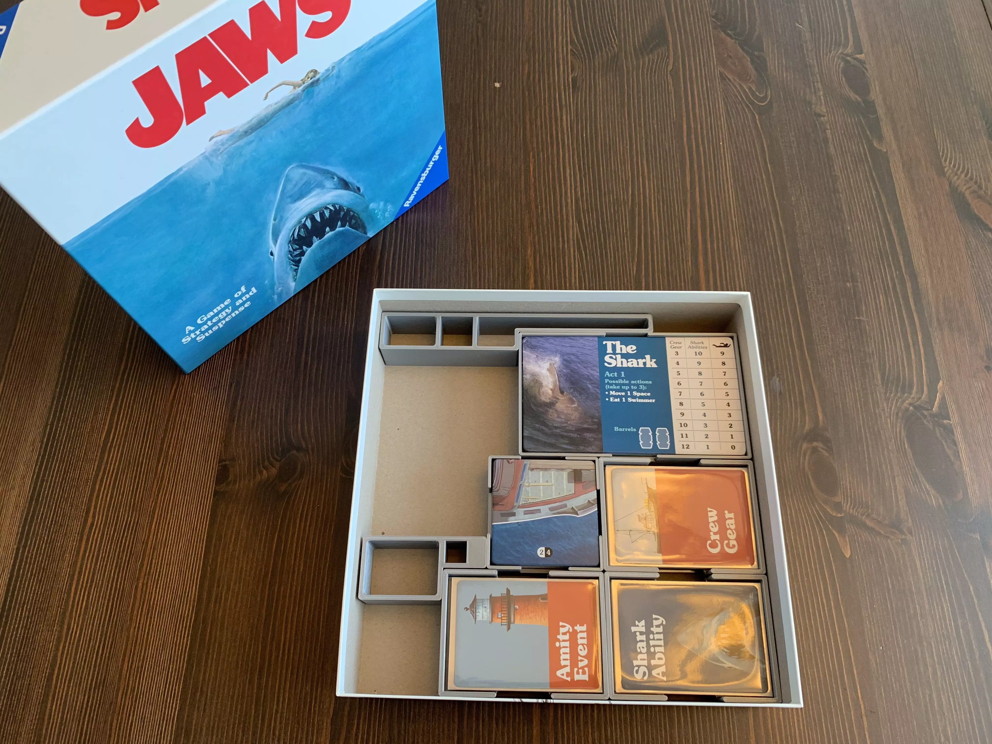 Jaws Board Game Organizer Insert 3D print model_0