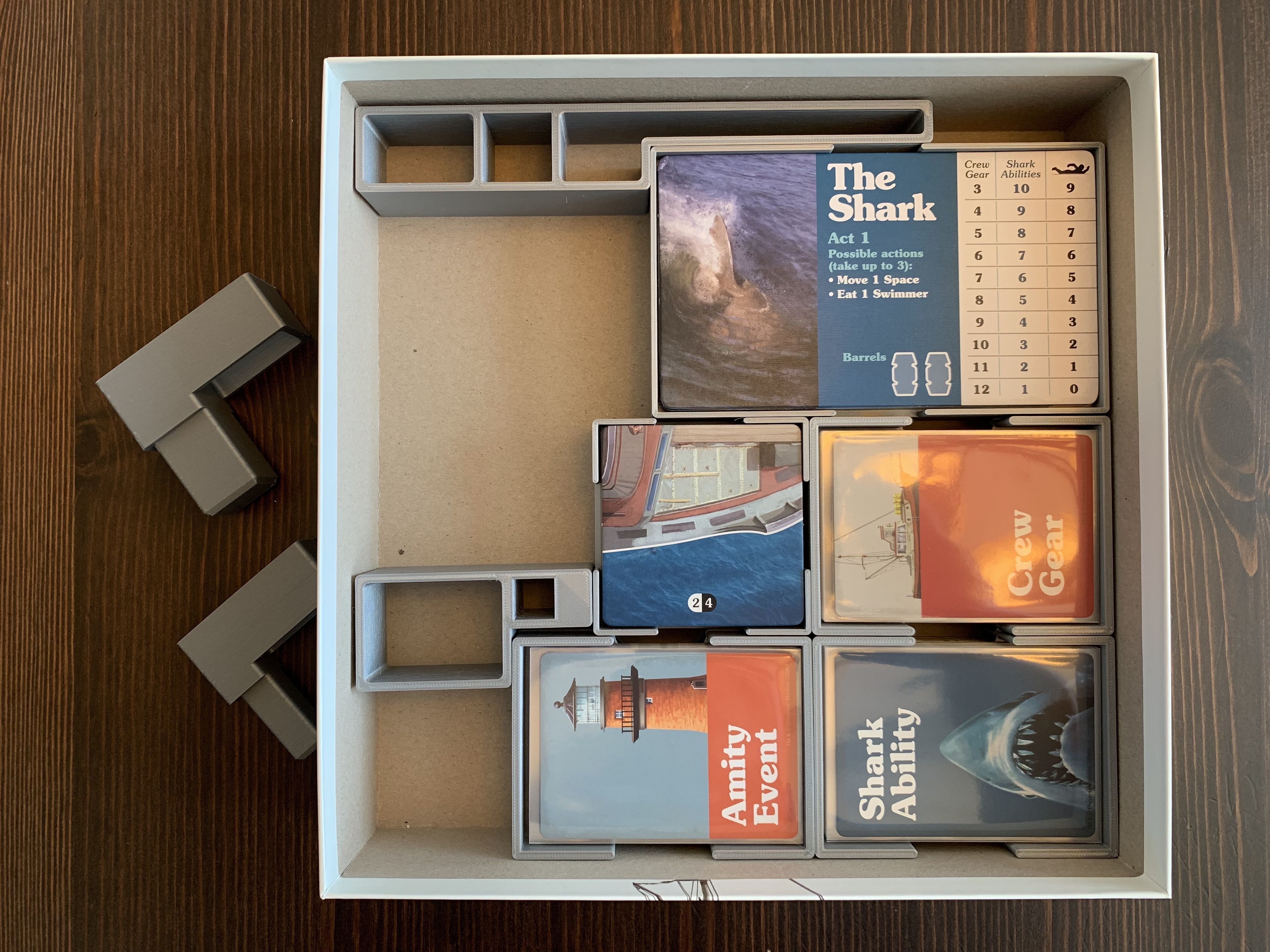 Jaws Board Game Organizer Insert 3D print model_2