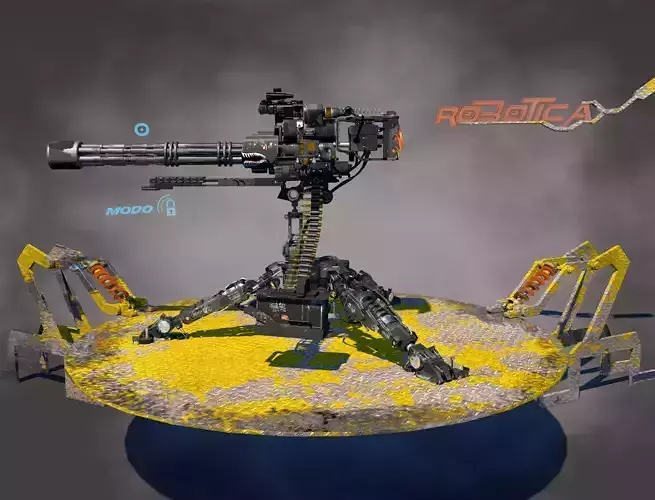 M-134 machine gun 3D model