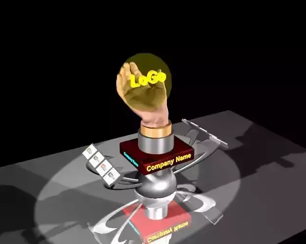 Motion Stand for Book and Logo 3D model