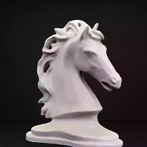 Classical horse head sculpture 3D print model