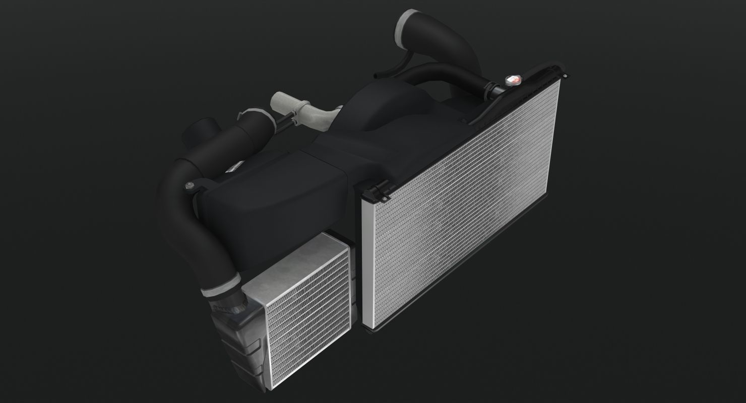 Toyota 2JZ GTE engine Low-poly 3D model_16