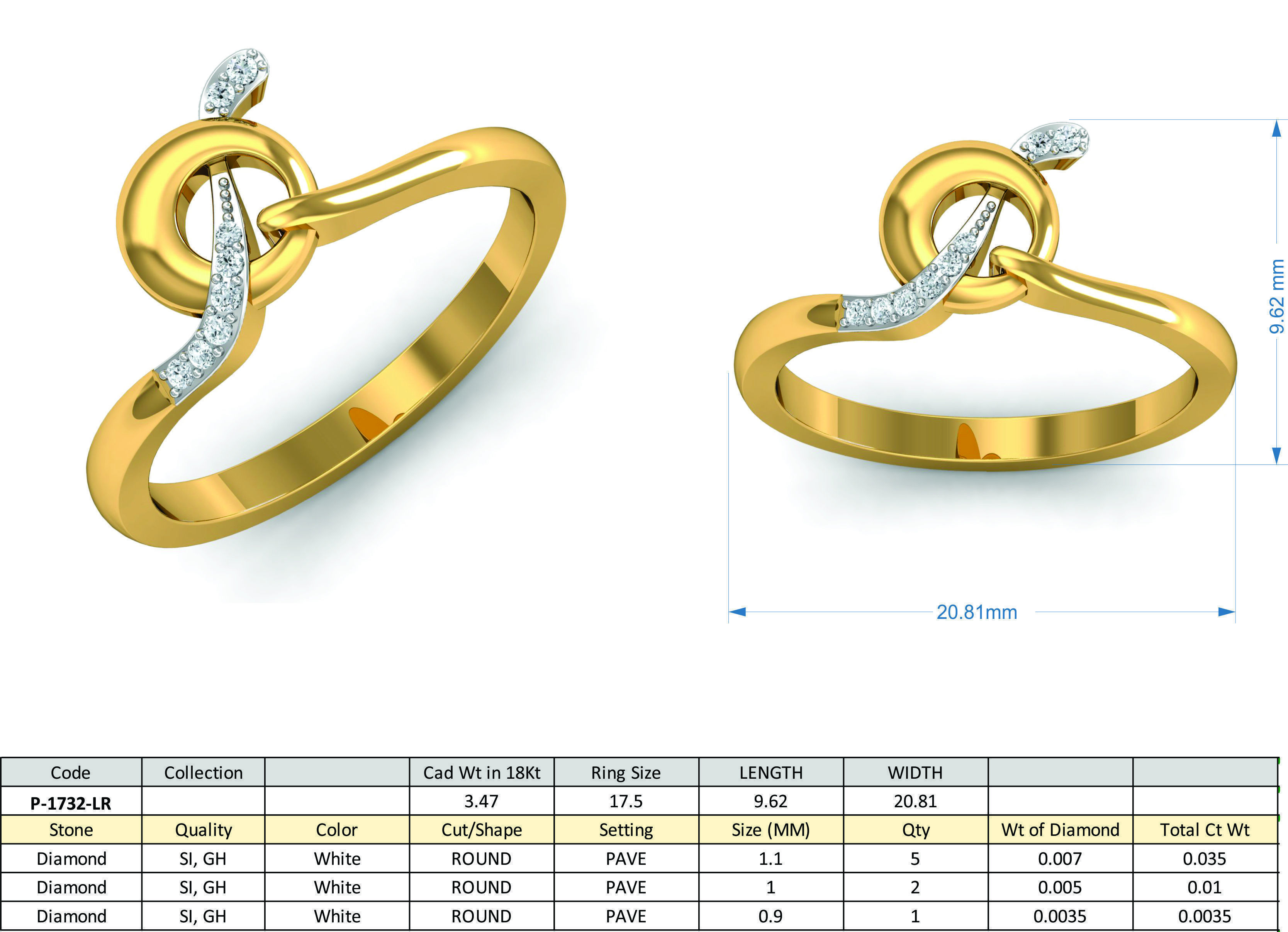 Women ring earrings pendant 3dm stl render detail 3D print model 3D print model_12