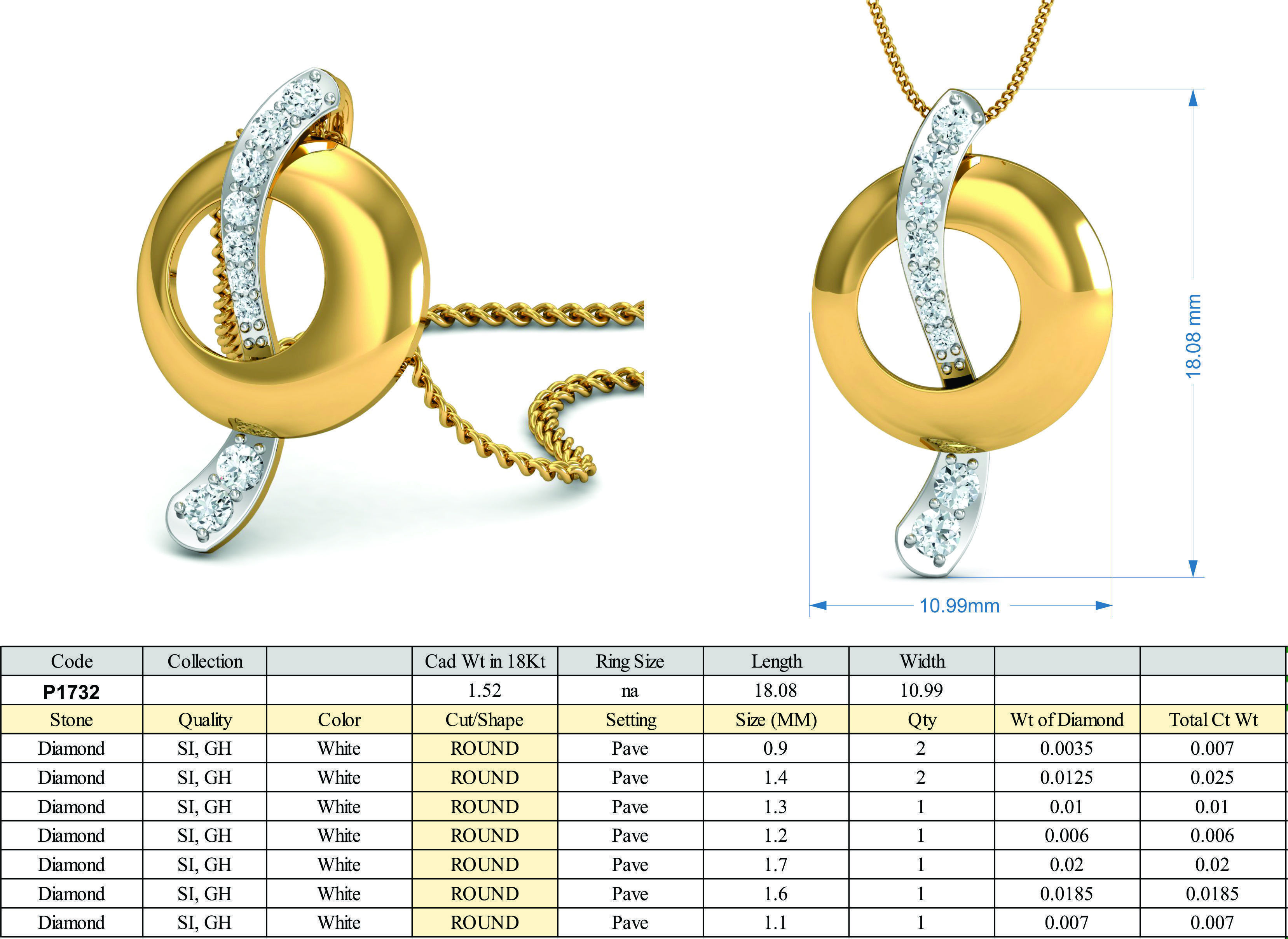 Women ring earrings pendant 3dm stl render detail 3D print model 3D print model_4