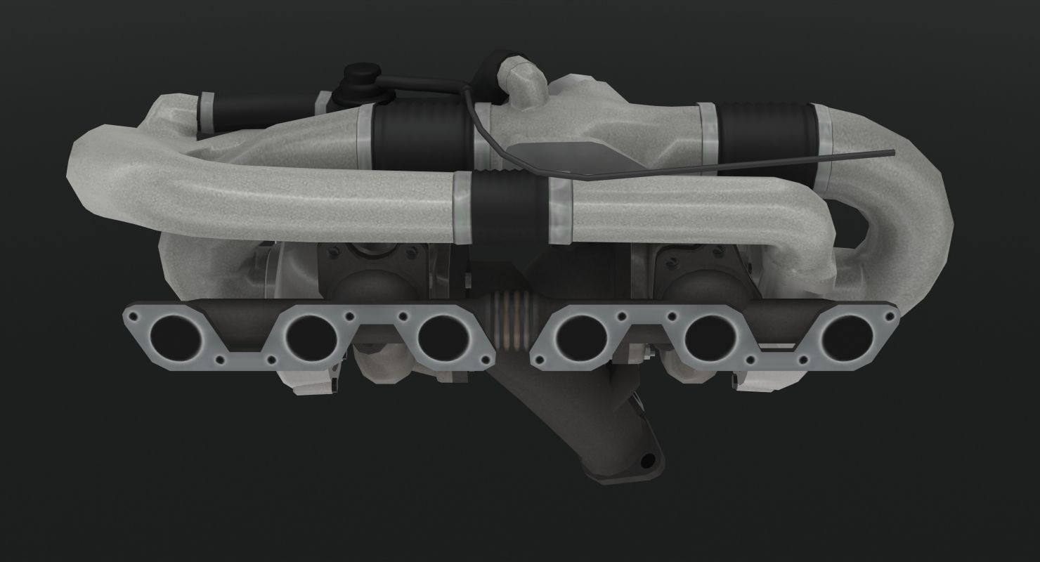 Toyota 2JZ GTE VVTi engine Low-poly 3D model_19