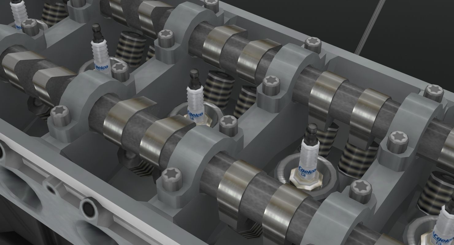 Toyota 2JZ GTE VVTi engine Low-poly 3D model_26