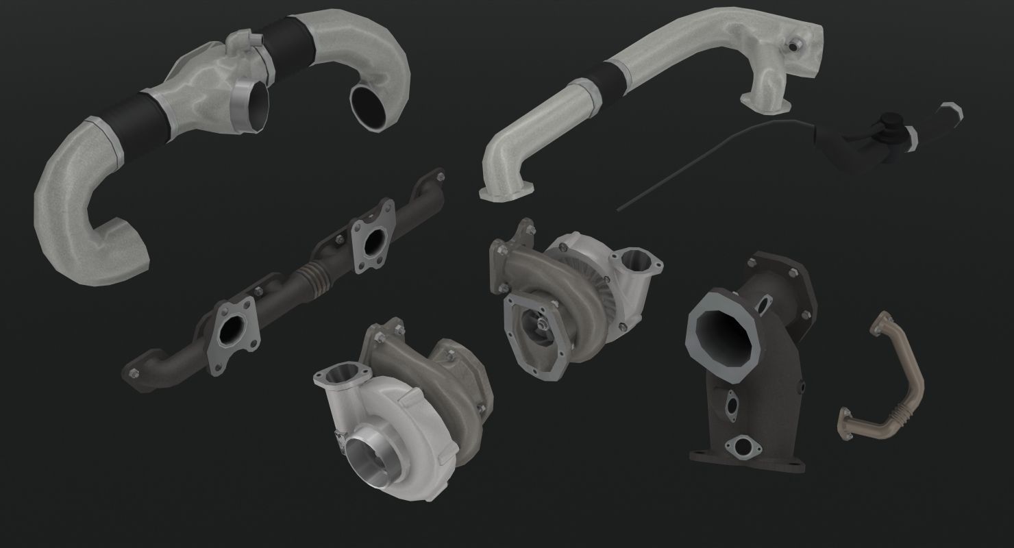 Toyota 2JZ GTE VVTi engine Low-poly 3D model_20