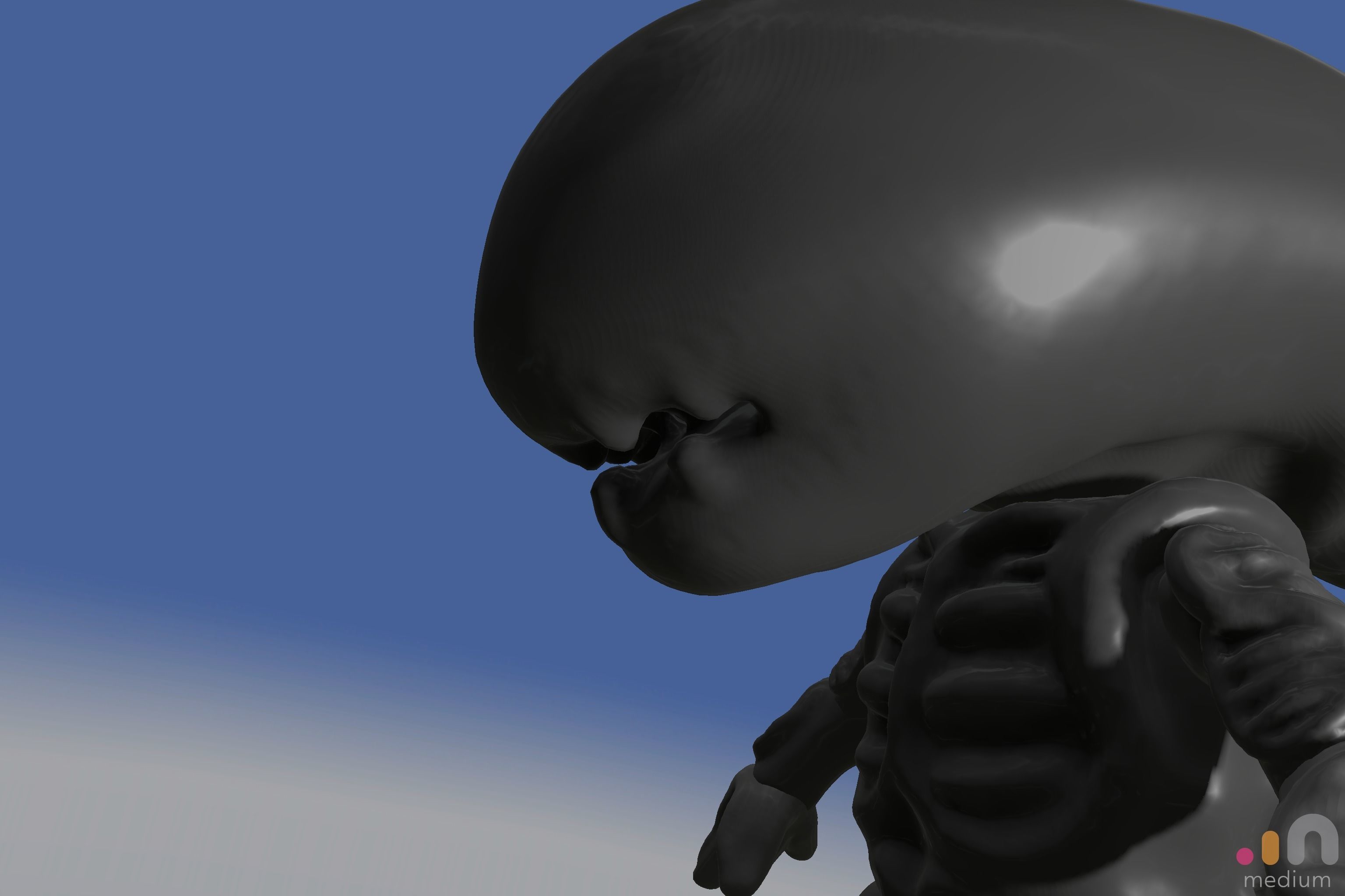 Xenomorph Alien Baby   Posable 3D model_34