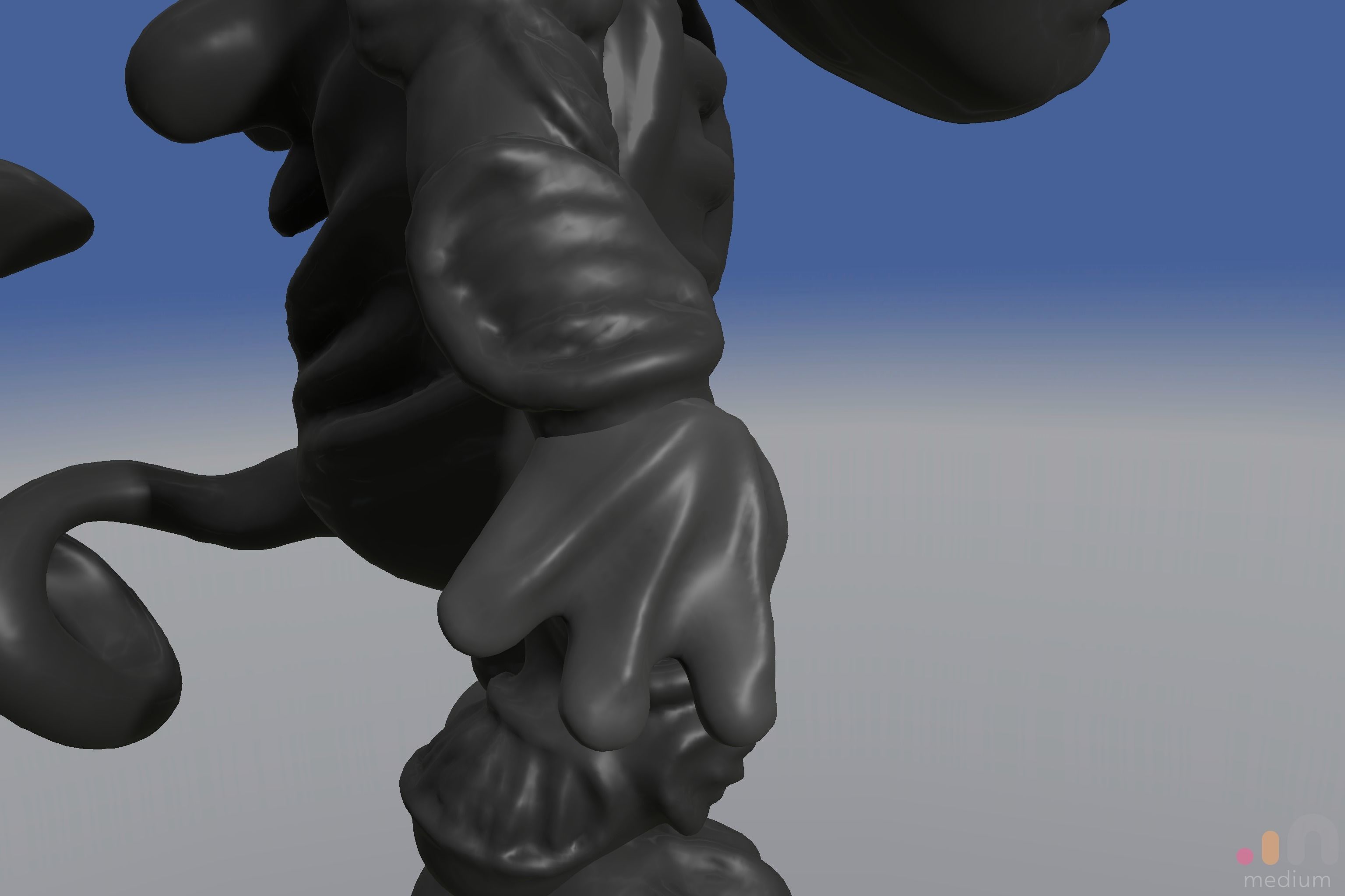 Xenomorph Alien Baby   Posable 3D model_6