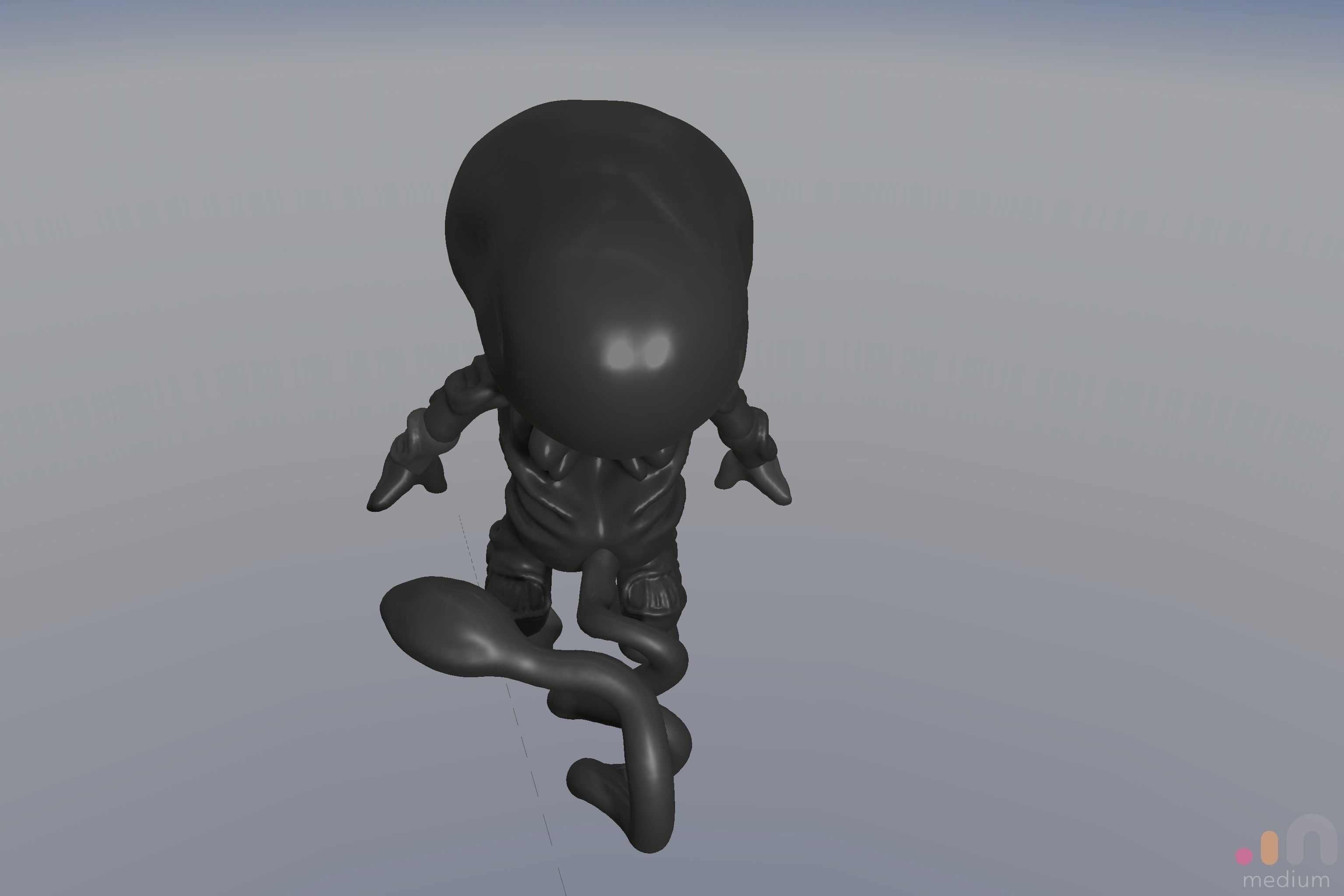 Xenomorph Alien Baby   Posable 3D model_20