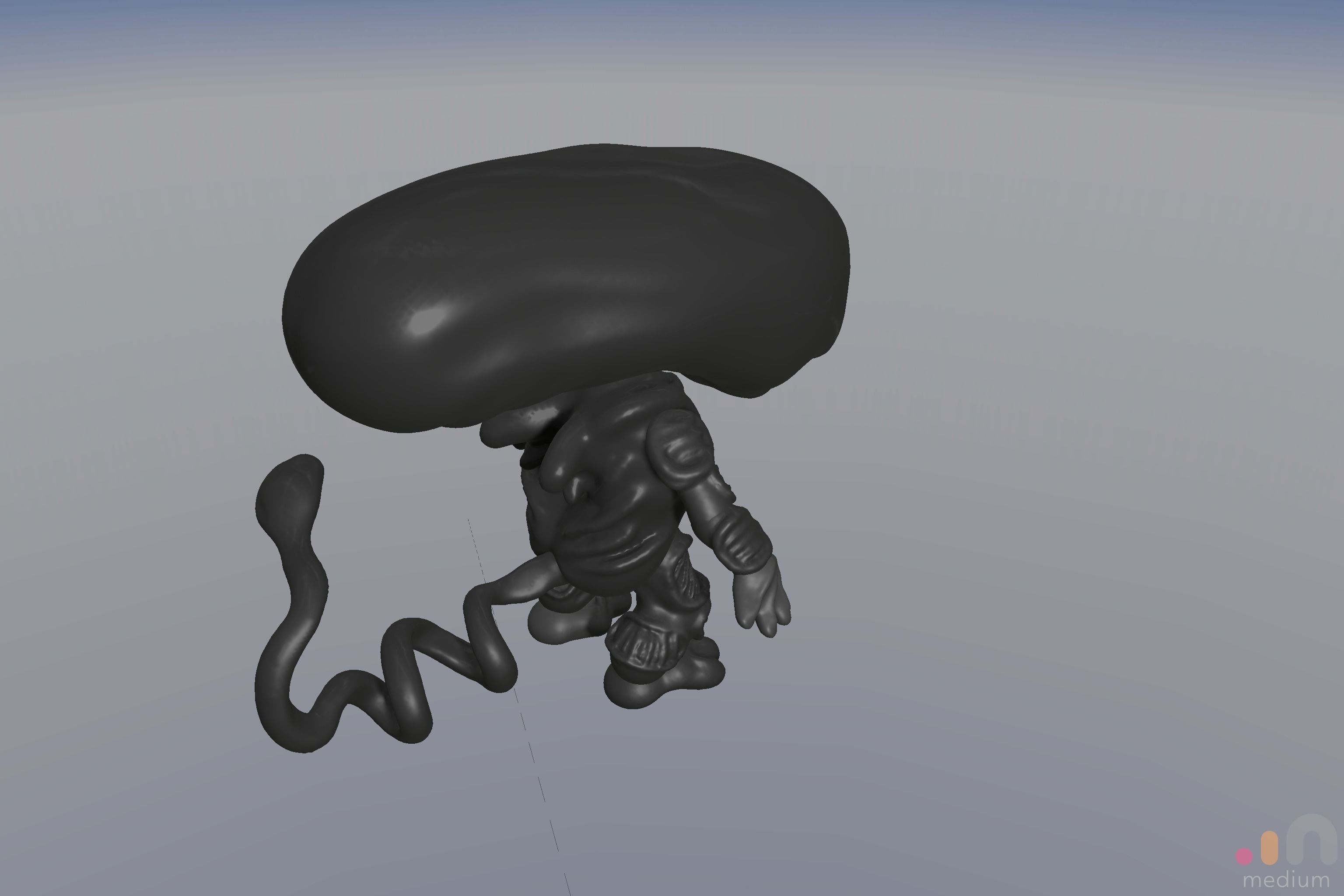 Xenomorph Alien Baby   Posable 3D model_21