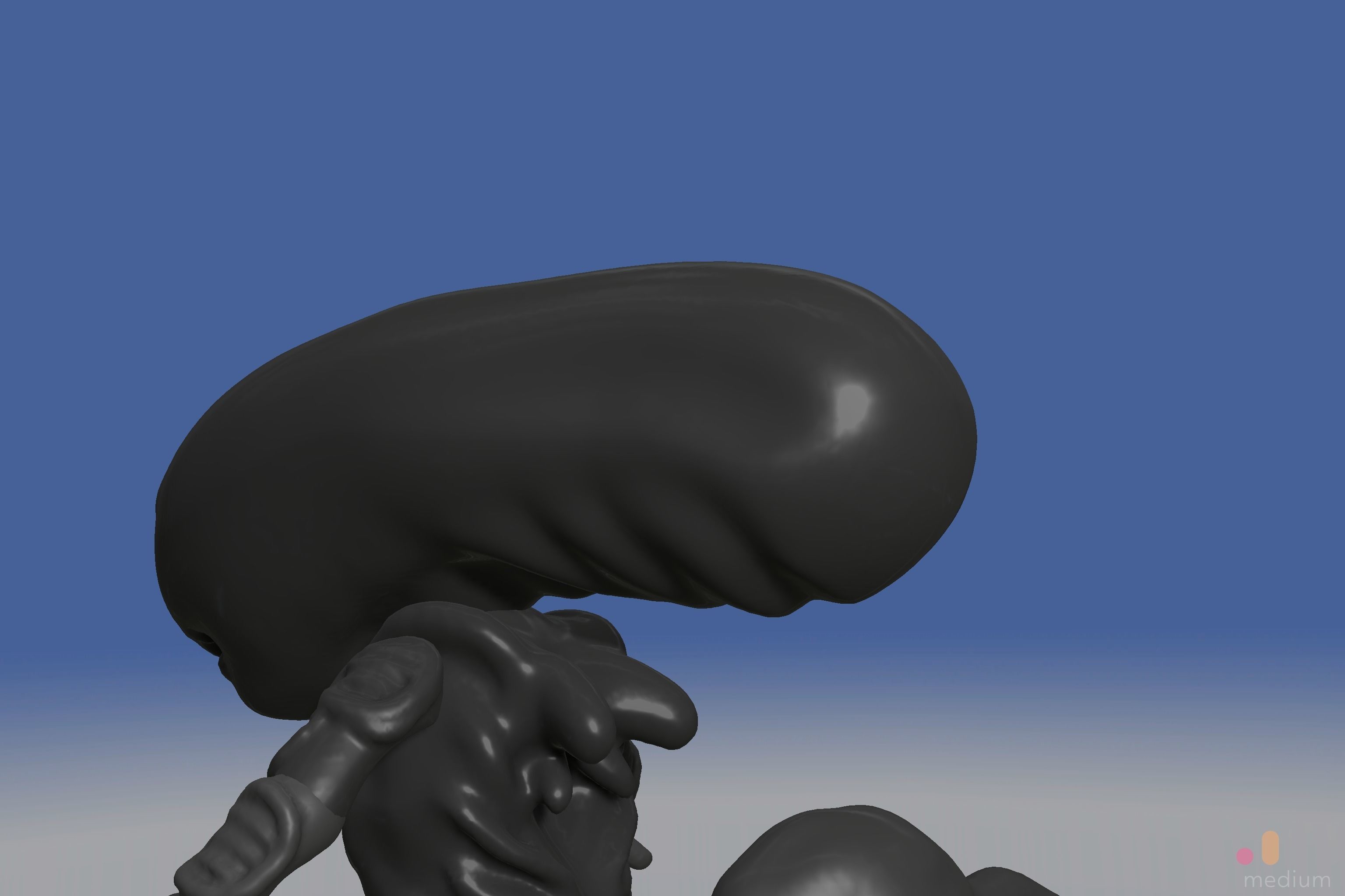 Xenomorph Alien Baby   Posable 3D model_29
