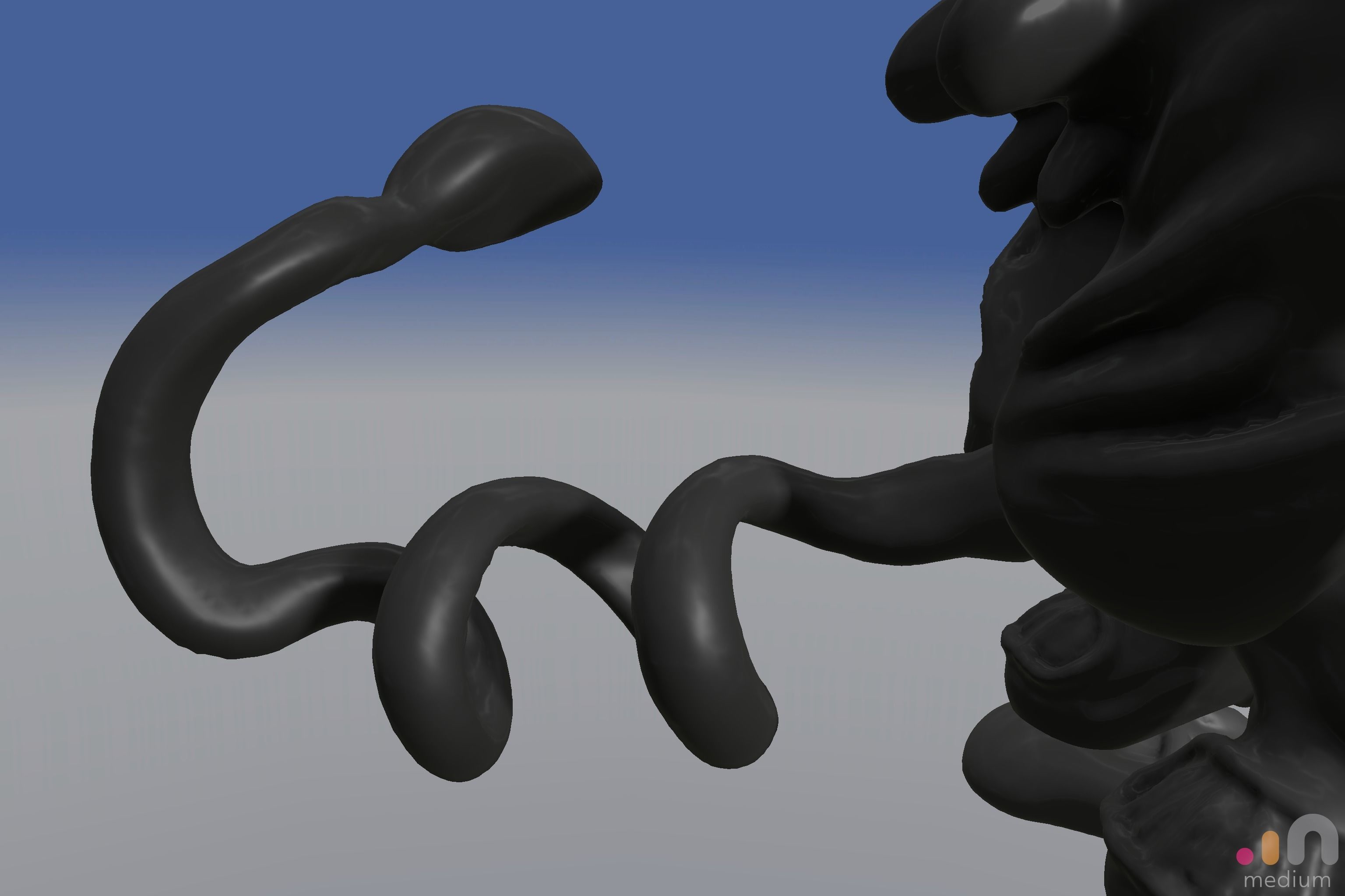 Xenomorph Alien Baby   Posable 3D model_8