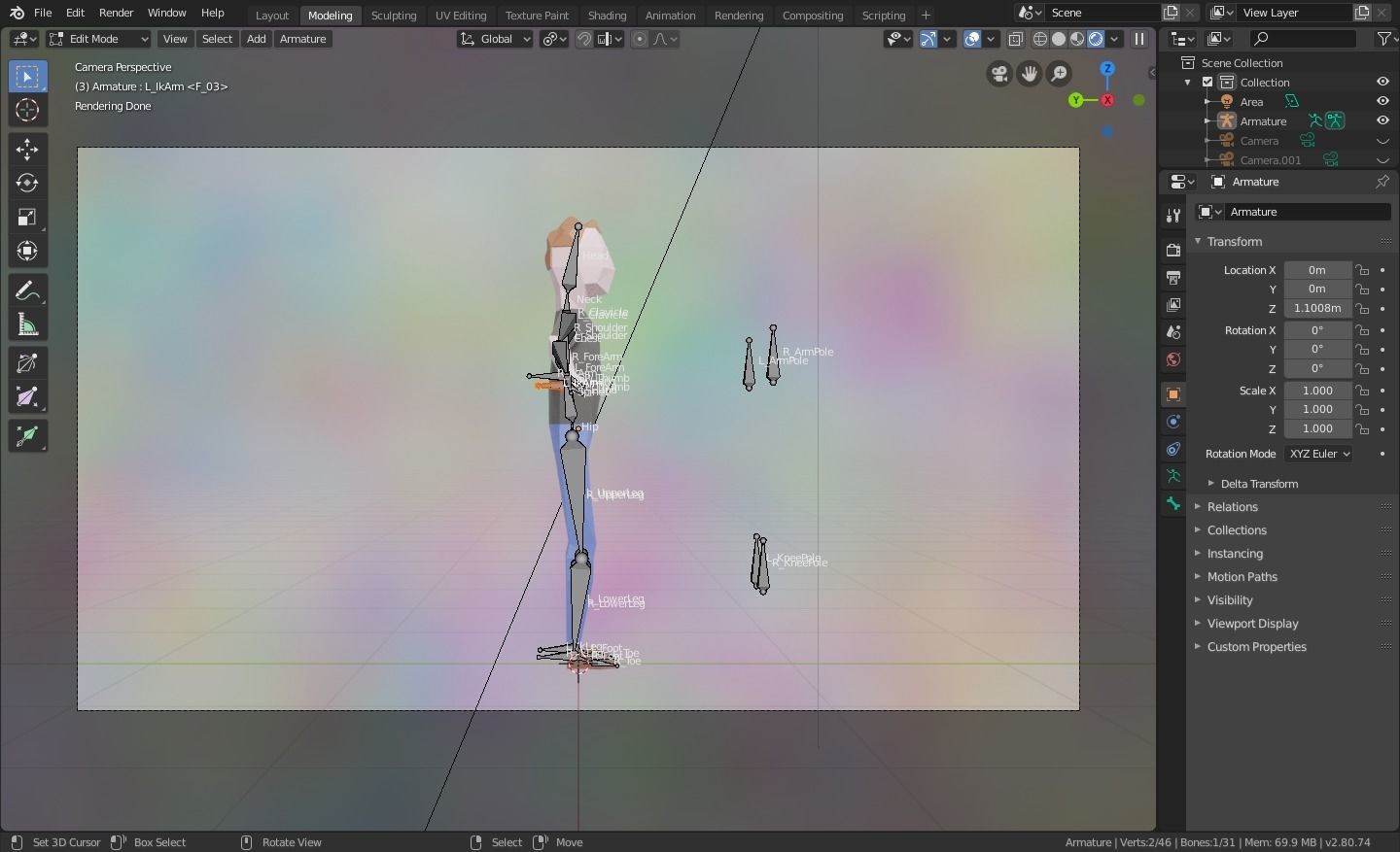 Rigged LowPoly Character Man with T-shirt and jeans 3D model Low-poly 3D model_25