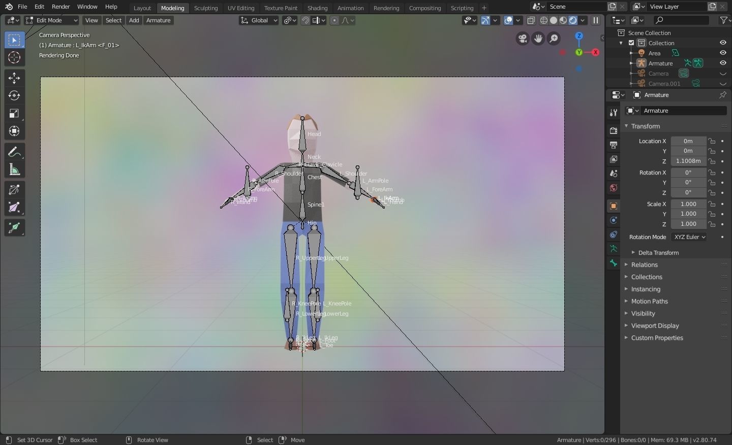 Rigged LowPoly Character Man with T-shirt and jeans 3D model Low-poly 3D model_24