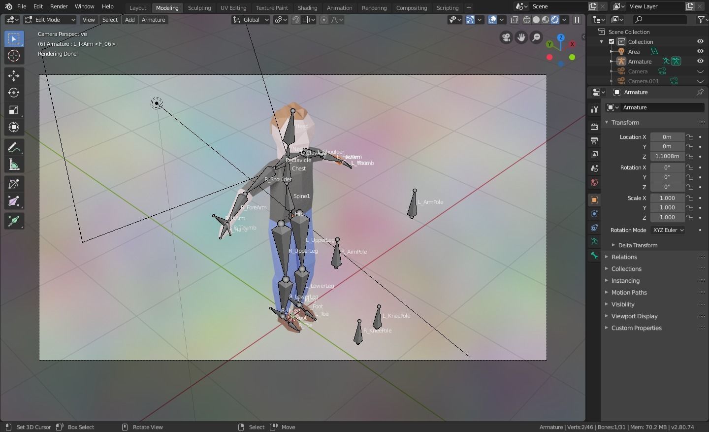 Rigged LowPoly Character Man with T-shirt and jeans 3D model Low-poly 3D model_26