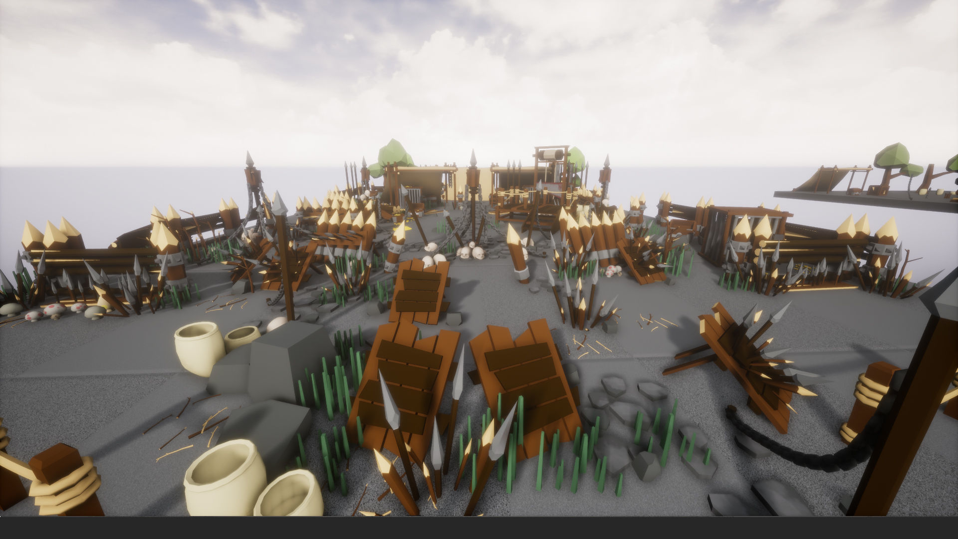 stylized medieval object Low-poly 3D model_4