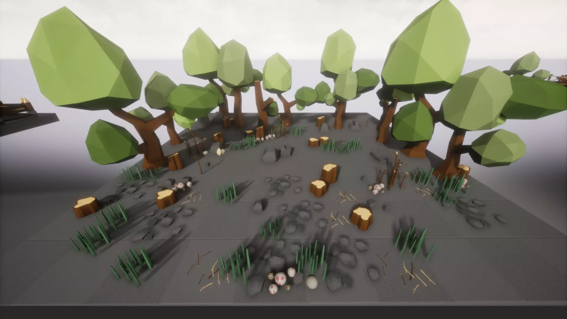 stylized medieval object Low-poly 3D model_0