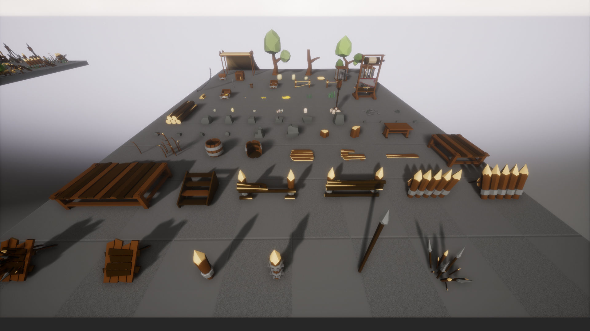 stylized medieval object Low-poly 3D model_5