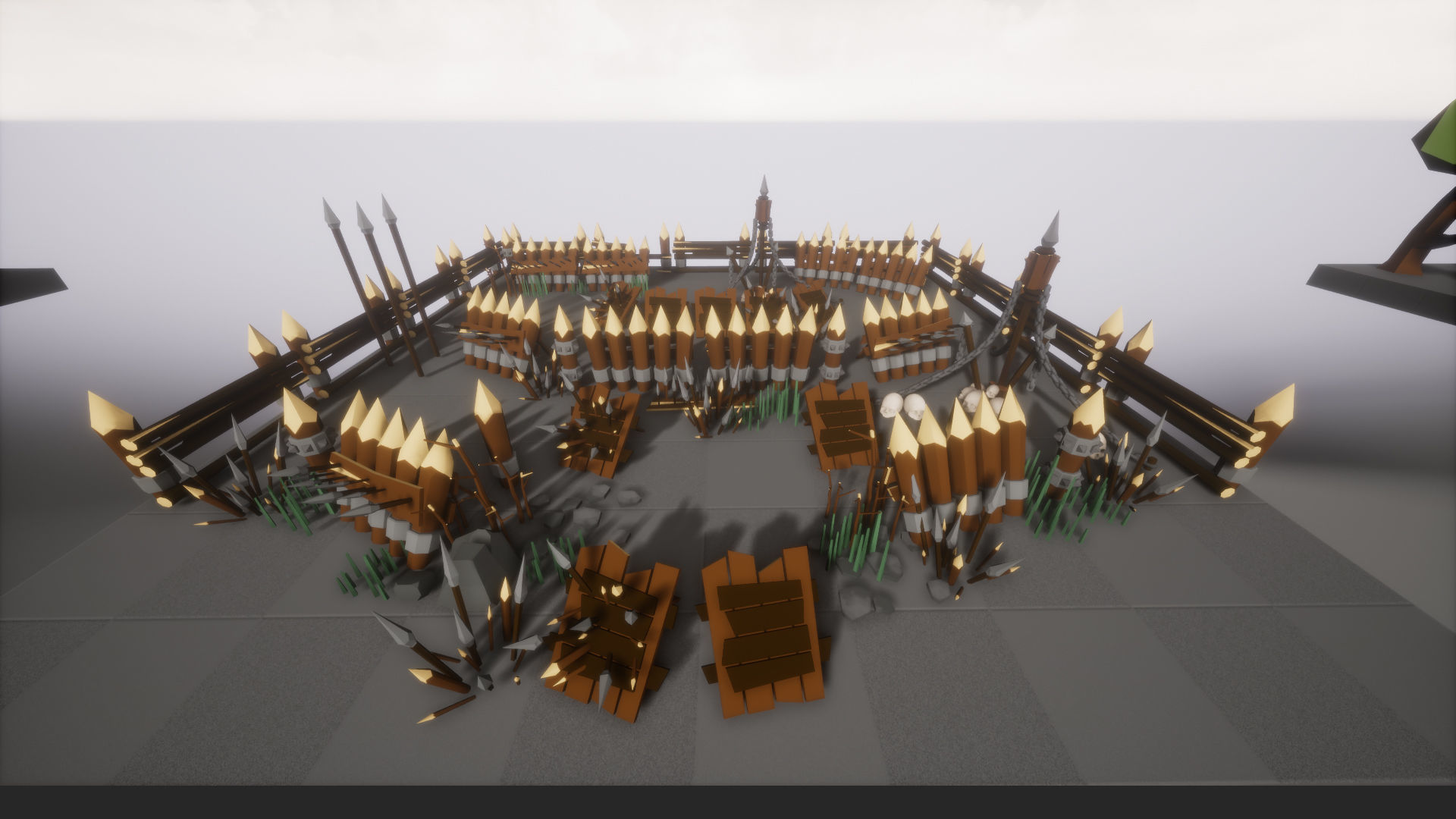 stylized medieval object Low-poly 3D model_1