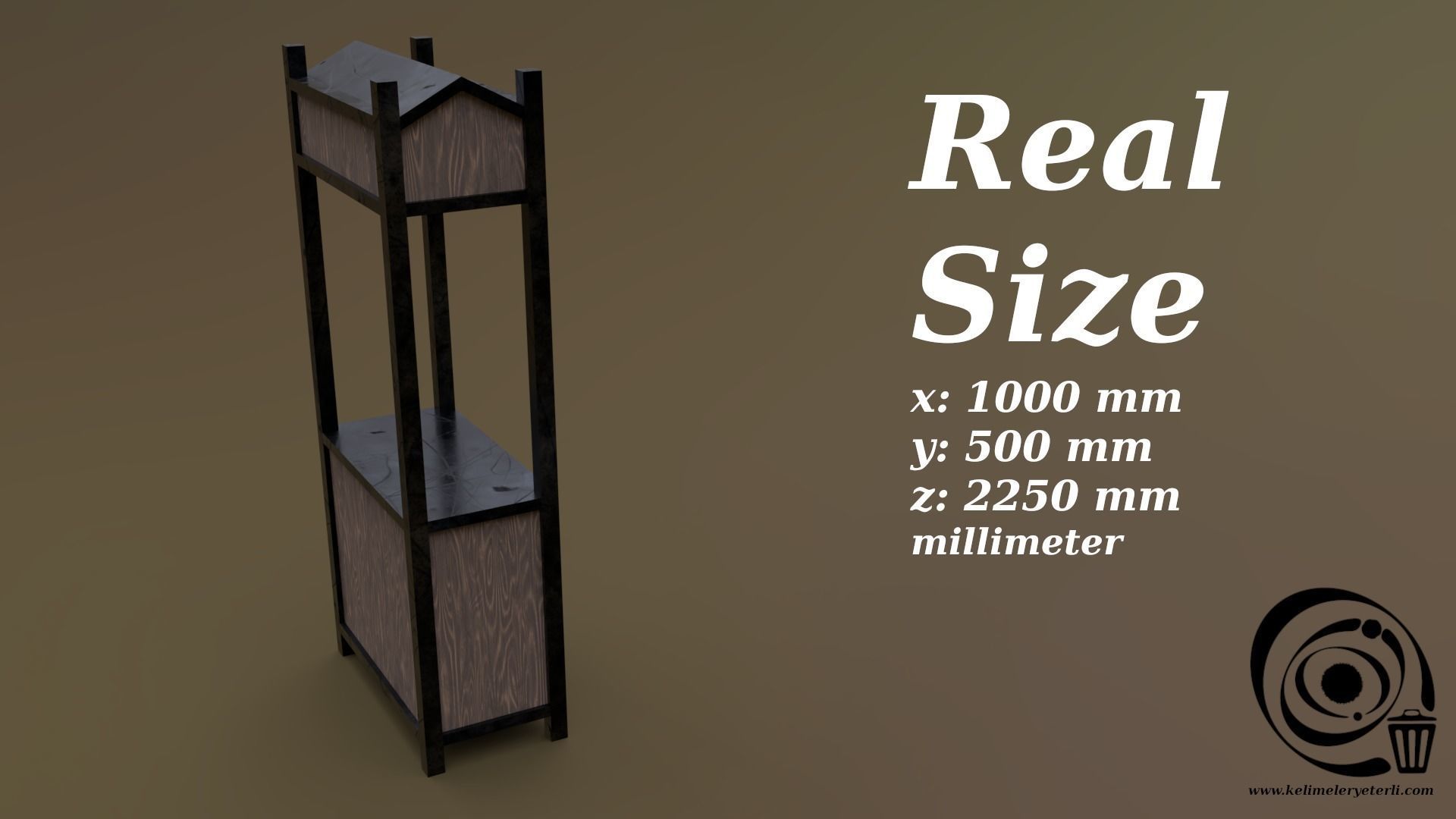 Trade stand 09 R Low-poly 3D model_3