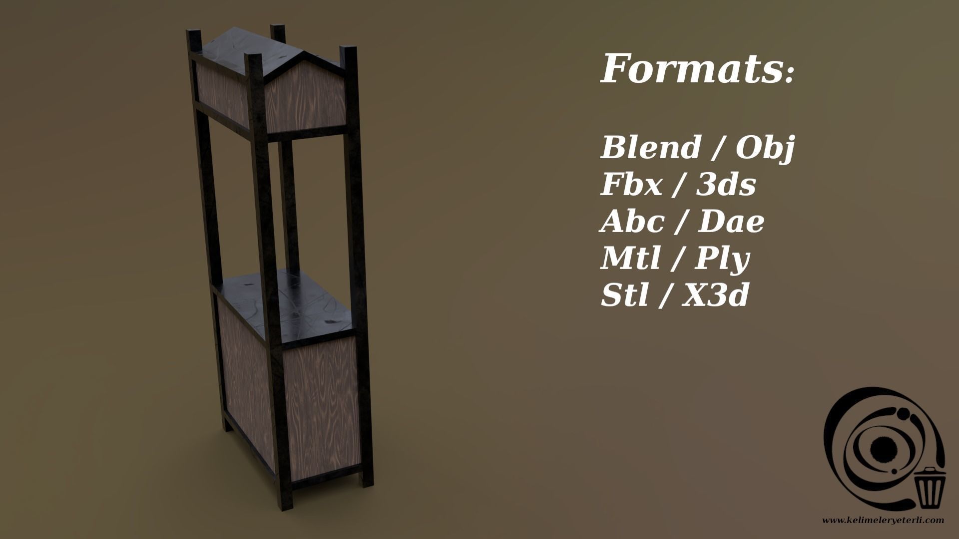 Trade stand 09 R Low-poly 3D model_2