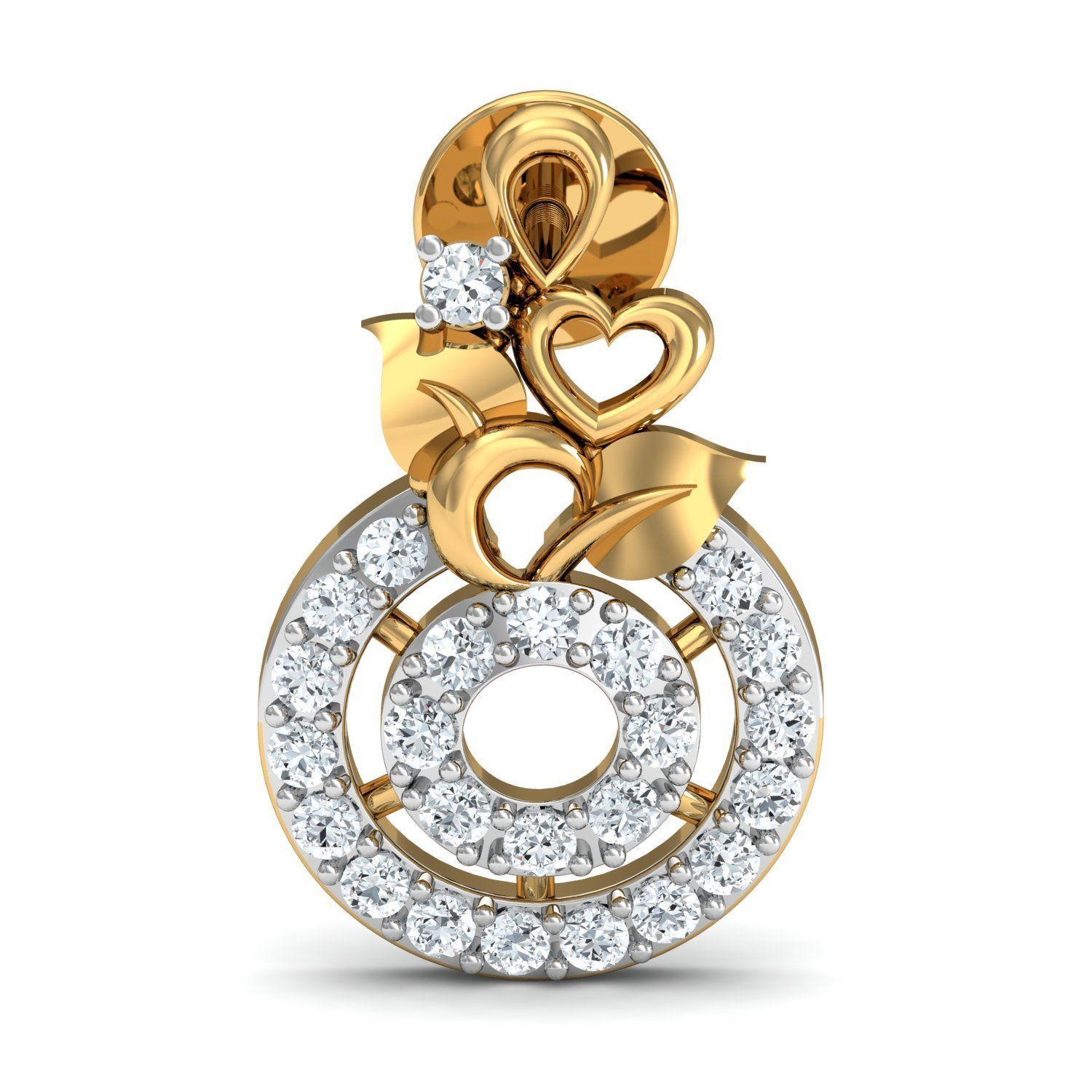 Women ring earrings pendant 3dm stl render detail 3D print model 3D print model_6