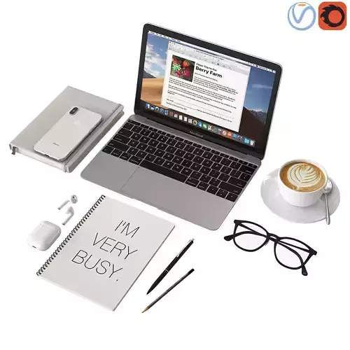 Workspace White  3D model