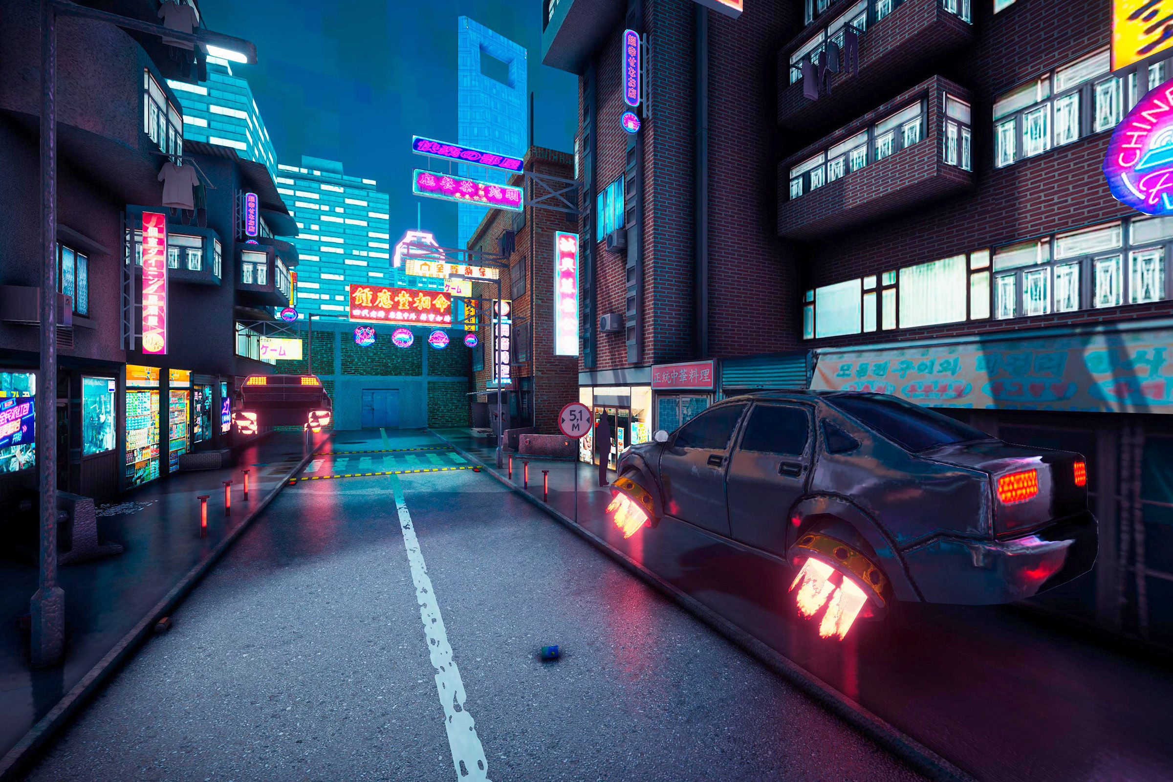 Neon City VR and Mobile 3D model_3