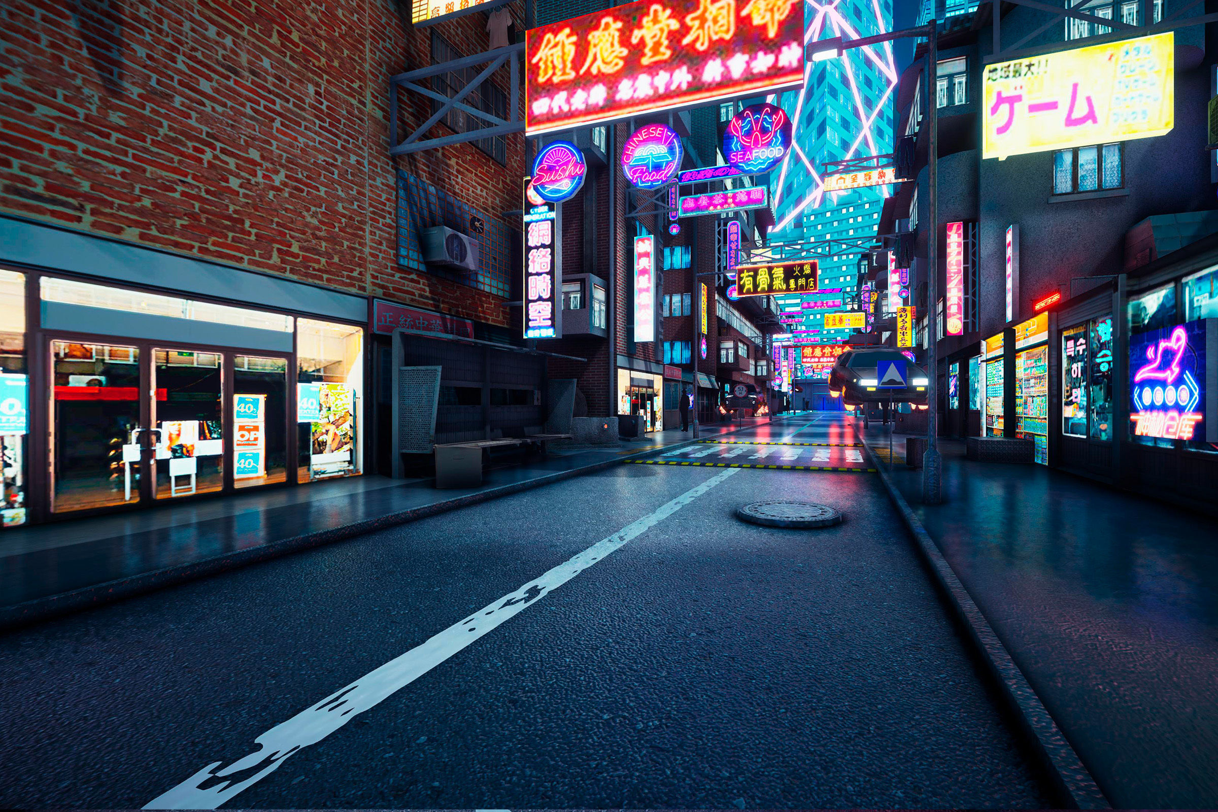 Neon City VR and Mobile 3D model_1