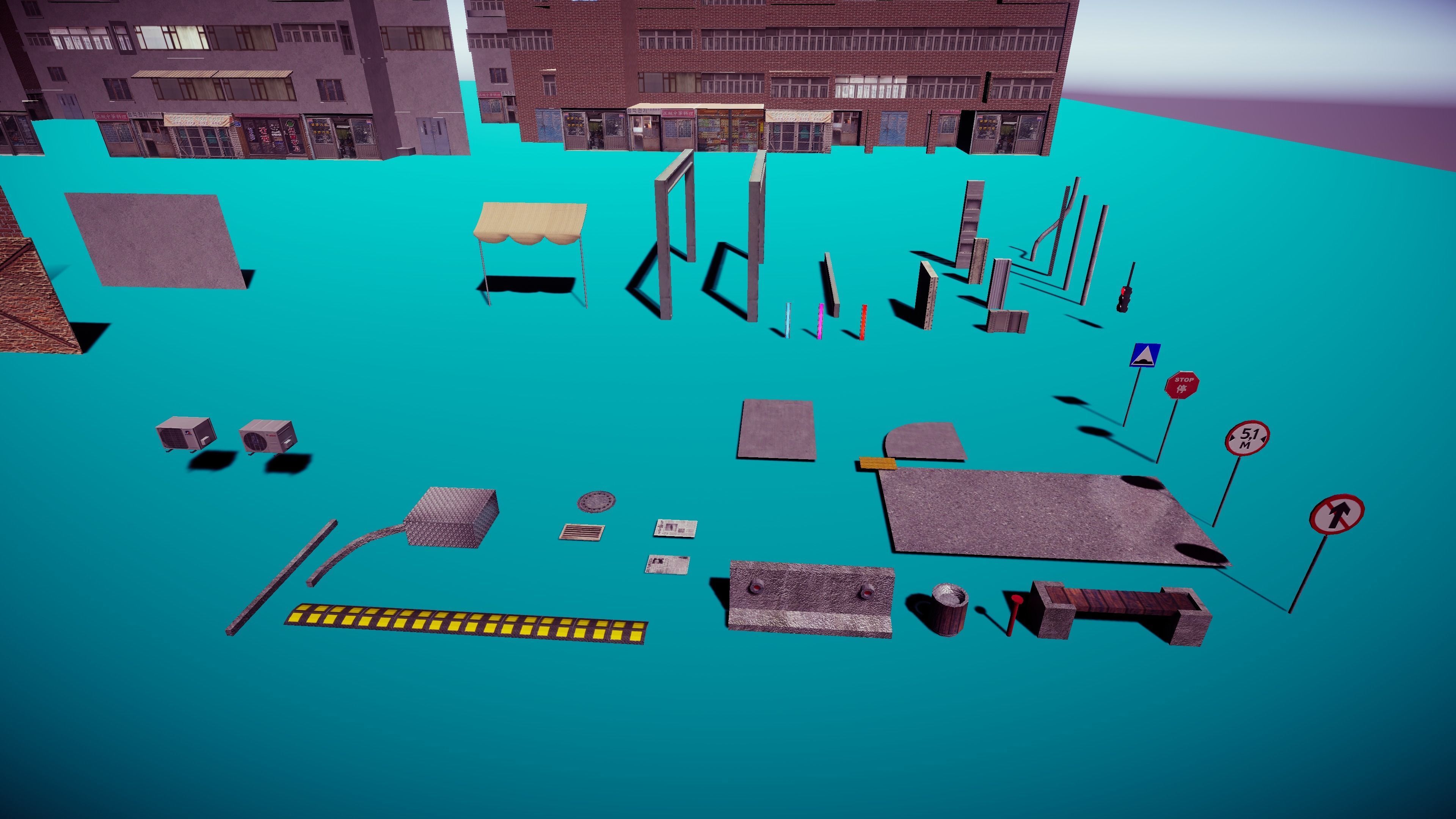 Neon City VR and Mobile 3D model_10