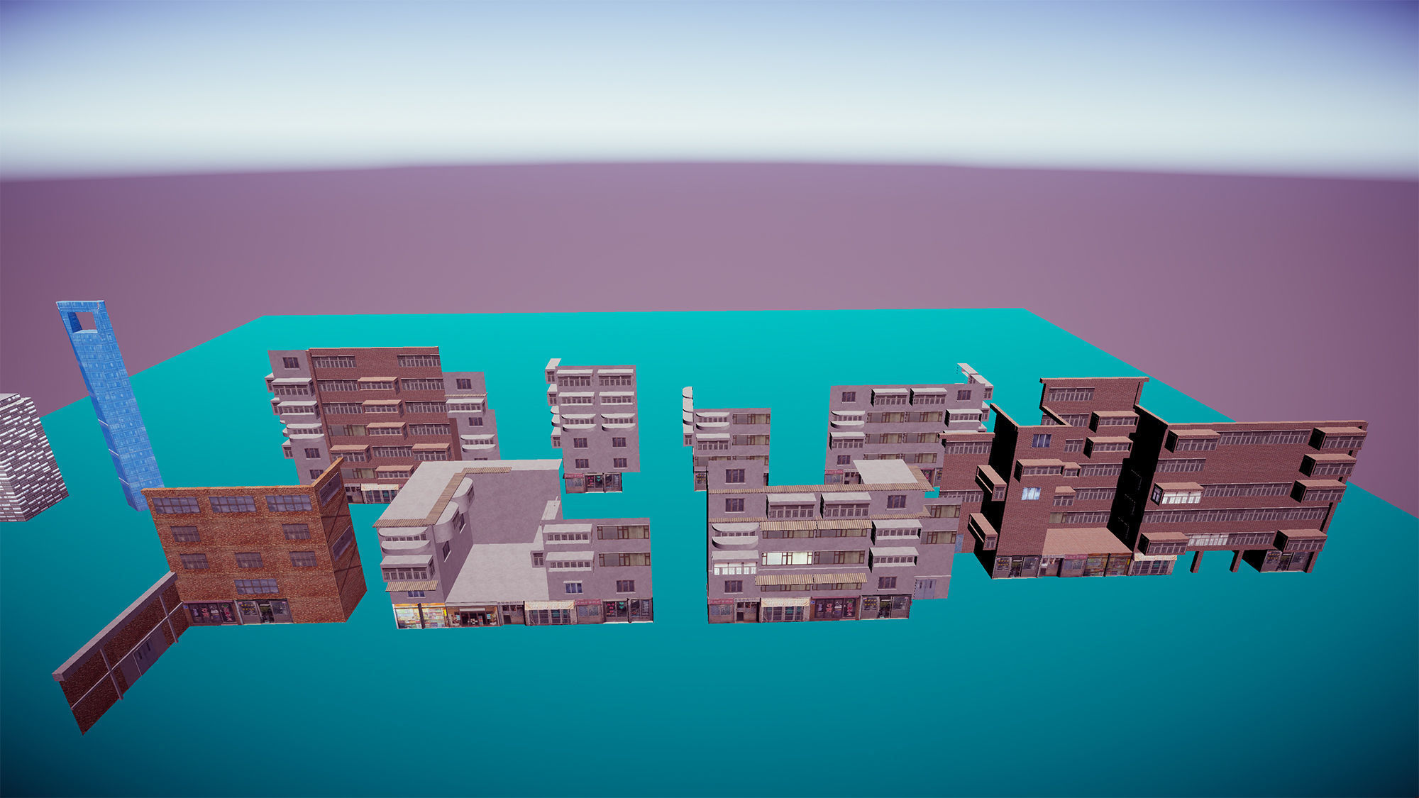 Neon City VR and Mobile 3D model_6