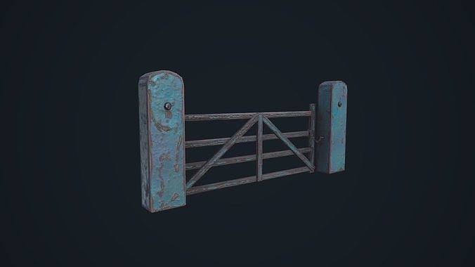 Farm Gate Low-poly 3D model