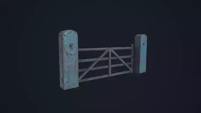 Farm Gate Low-poly 3D model