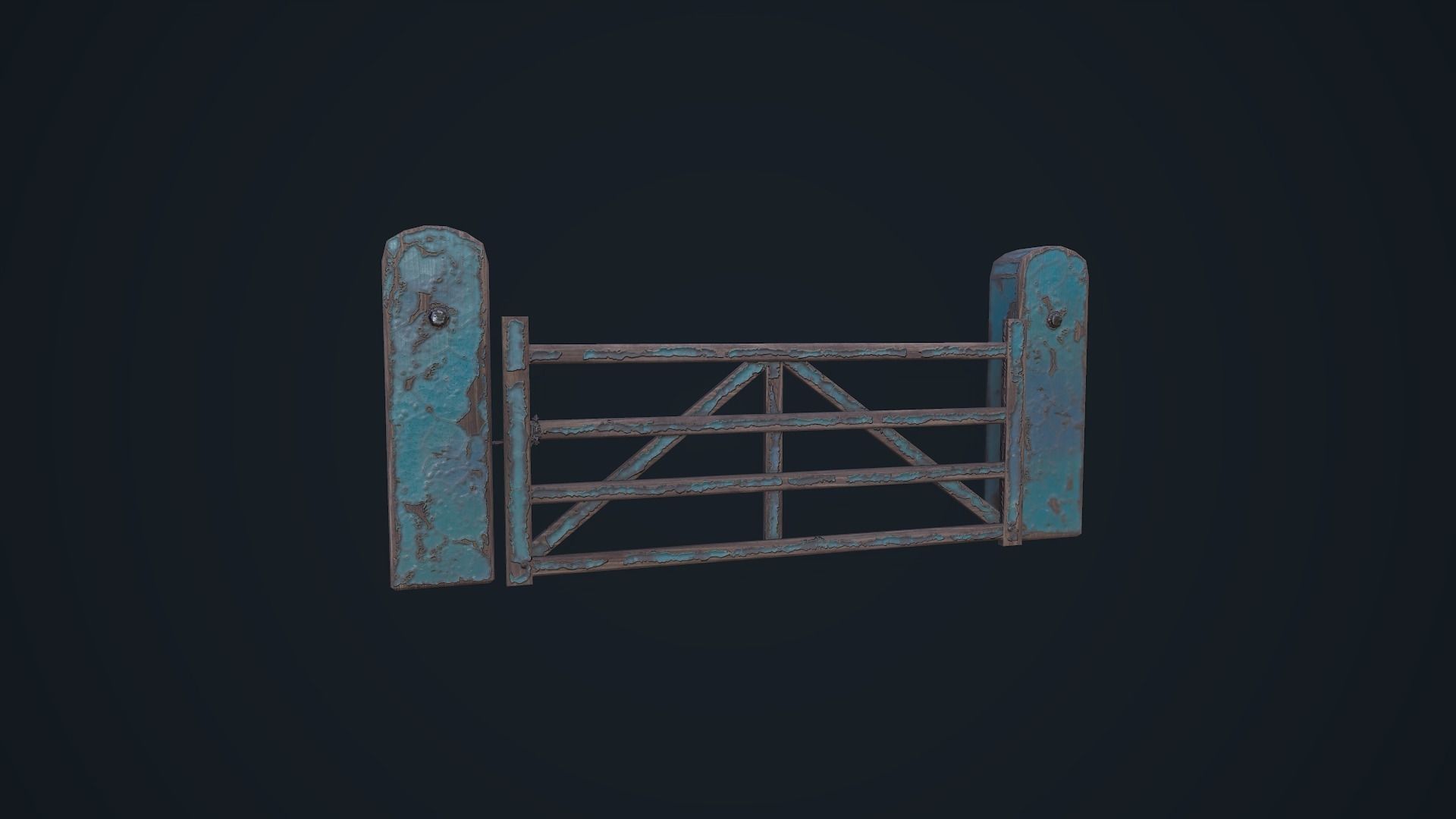 Farm Gate Low-poly 3D model_8