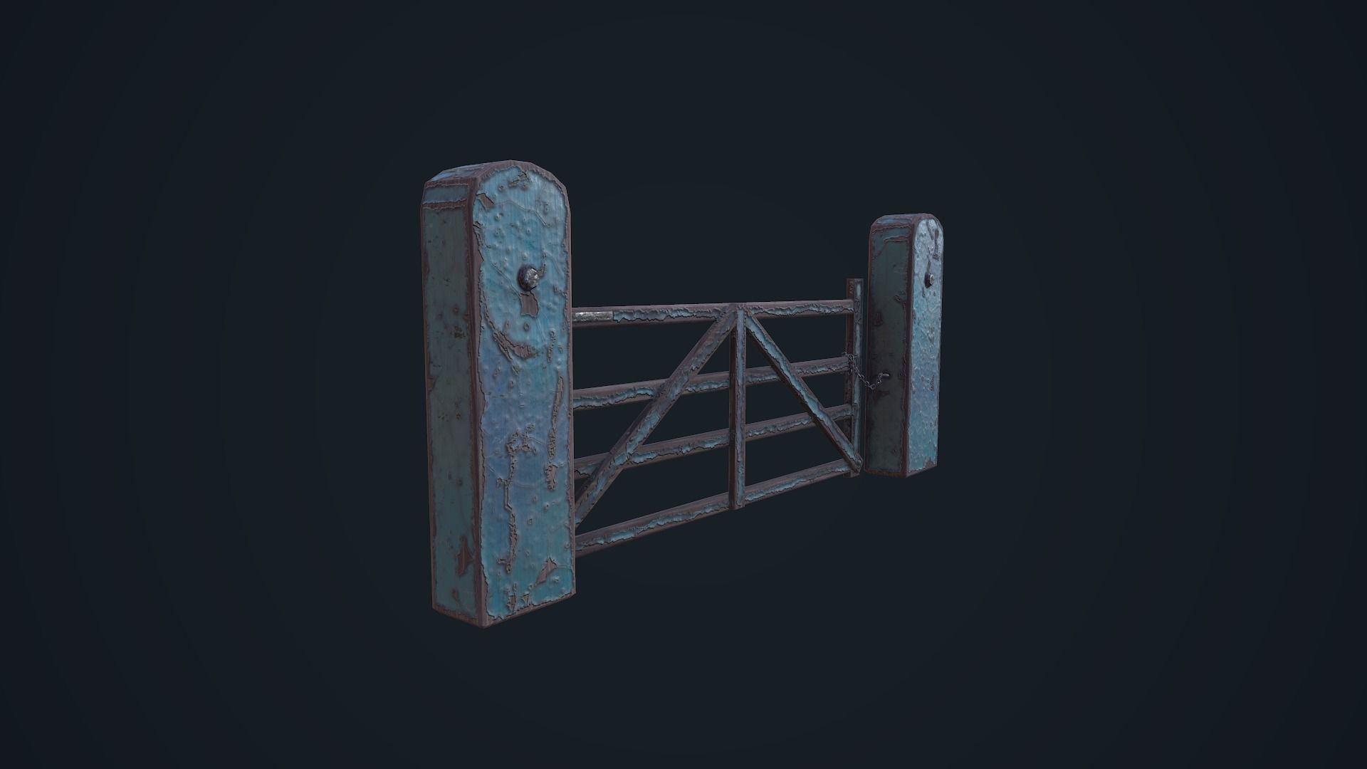 Farm Gate Low-poly 3D model_15