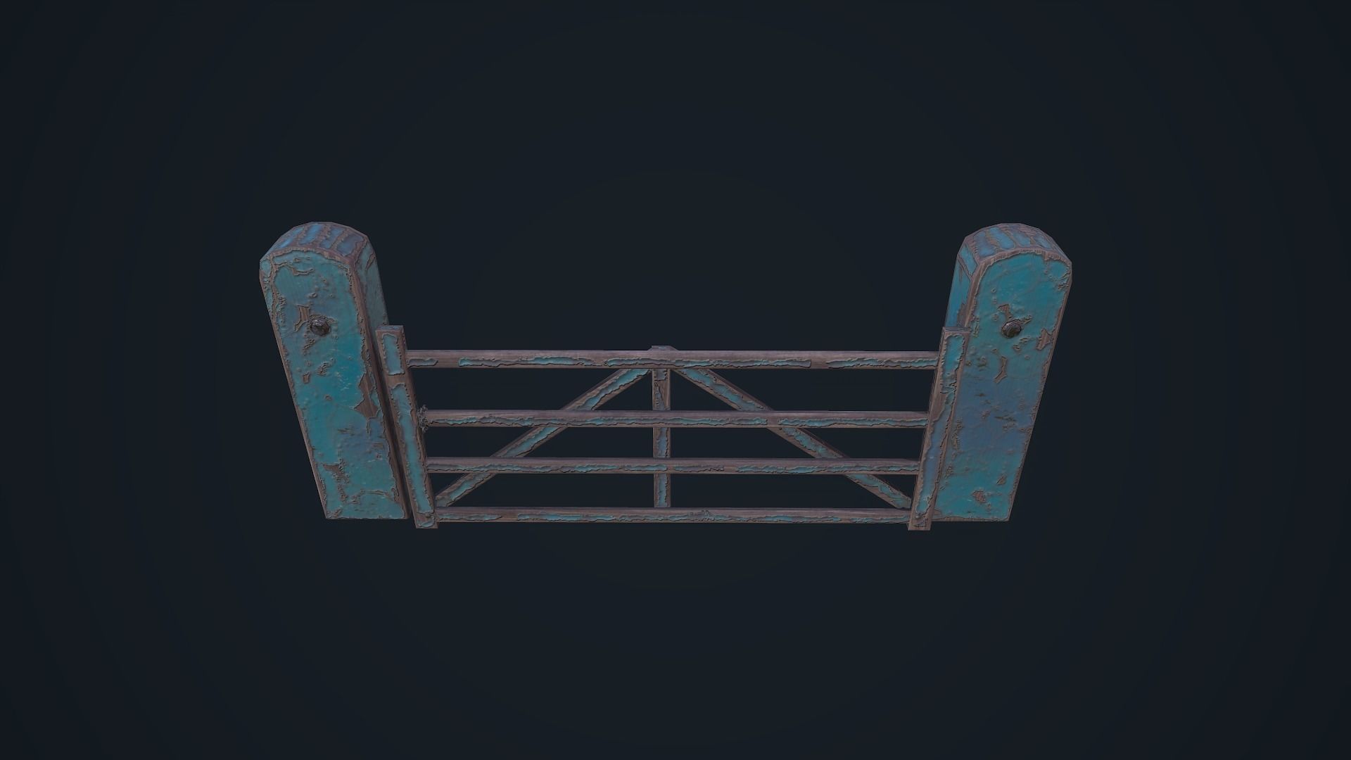 Farm Gate Low-poly 3D model_11