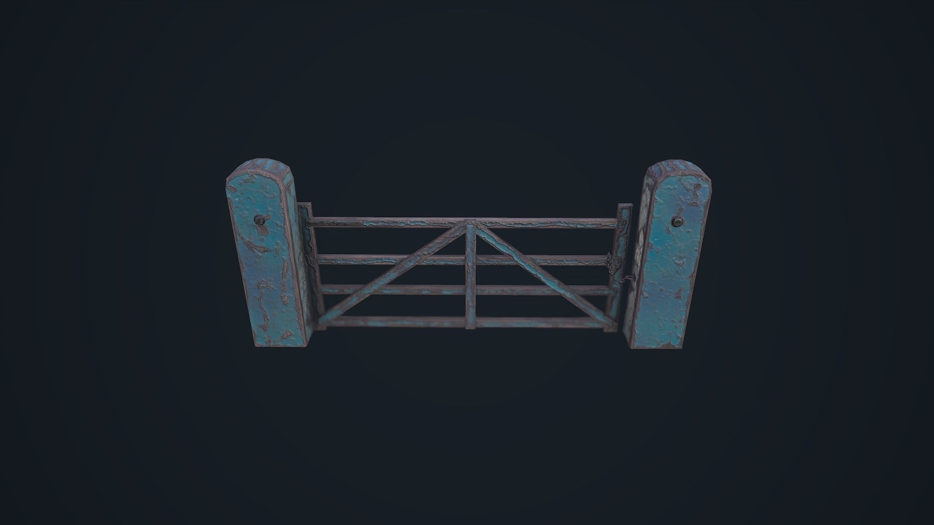 Farm Gate Low-poly 3D model_12