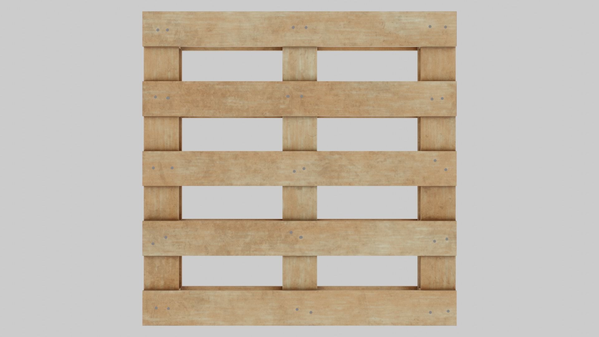 Wooden Pallet Low-poly 3D model_1