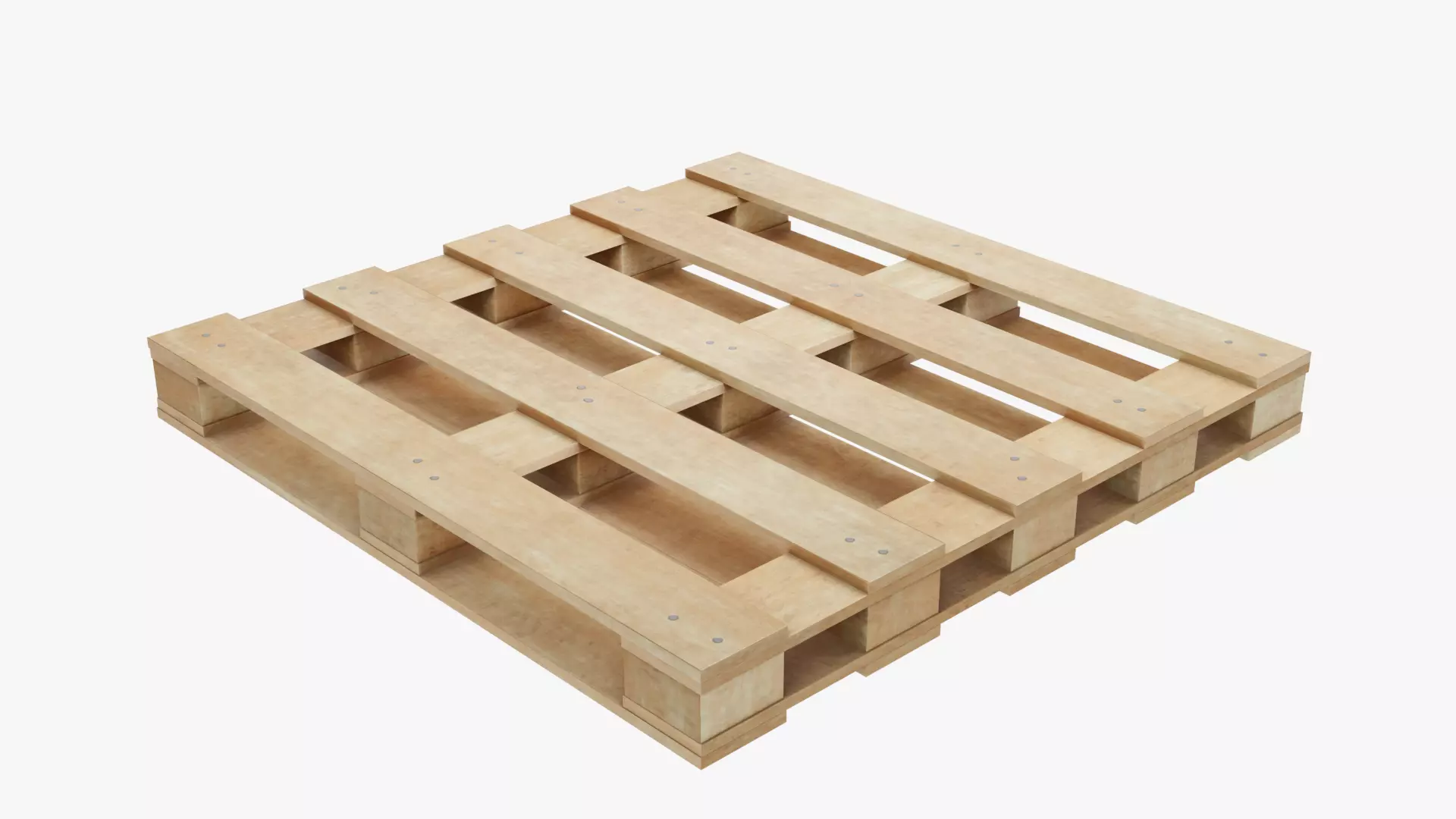 Wooden Pallet Low-poly 3D model_0